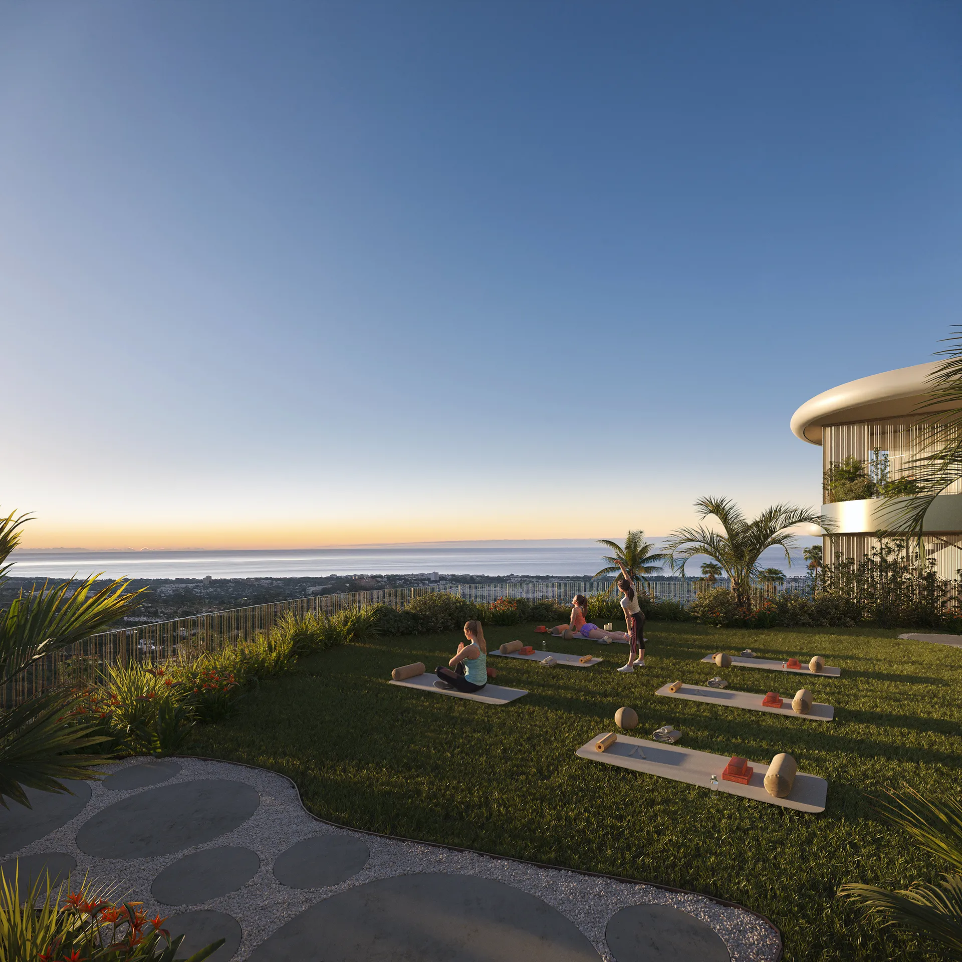 Sky Apartaments Marbella jardin Visualizacion Arquitectonica