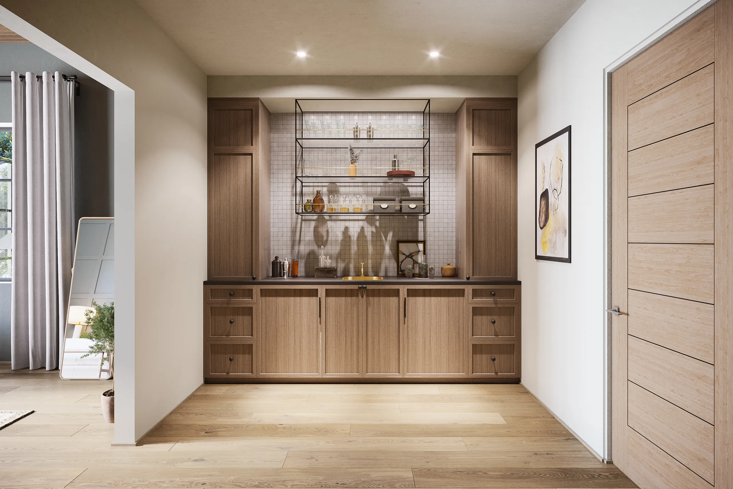 Villa Usa Walking Closet Photorealistic Rendering