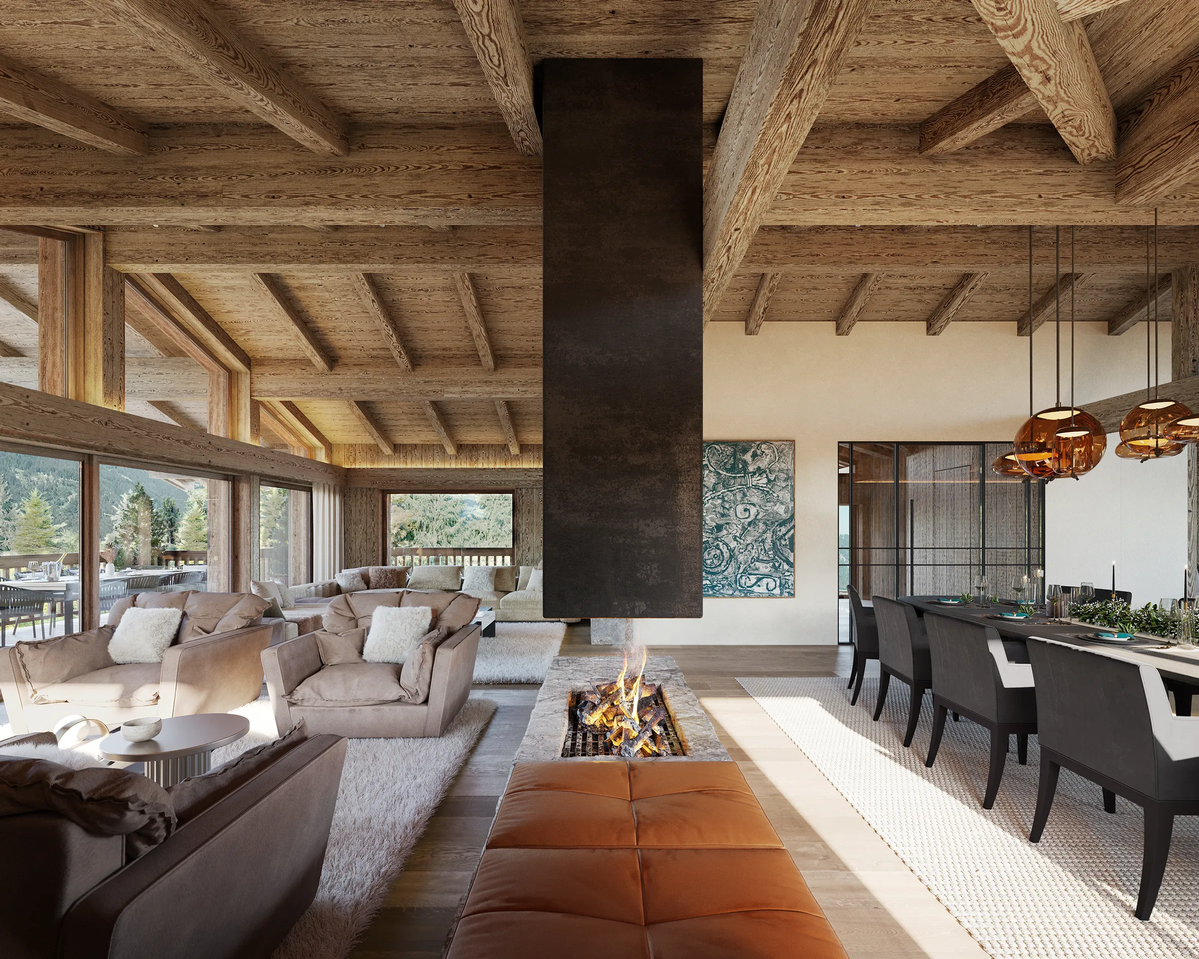 Villa Kitzbühel Austria Dining Photorealistic Virtual Tour