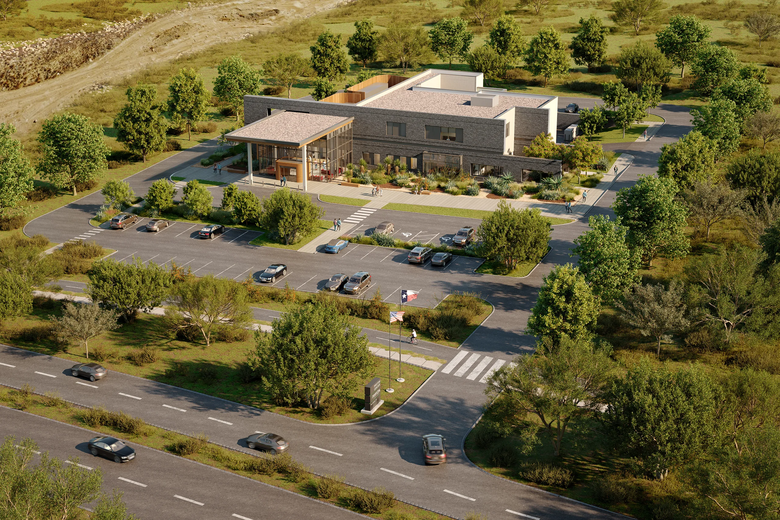 Sa Proton Usa Aerial view photorealistic visualization