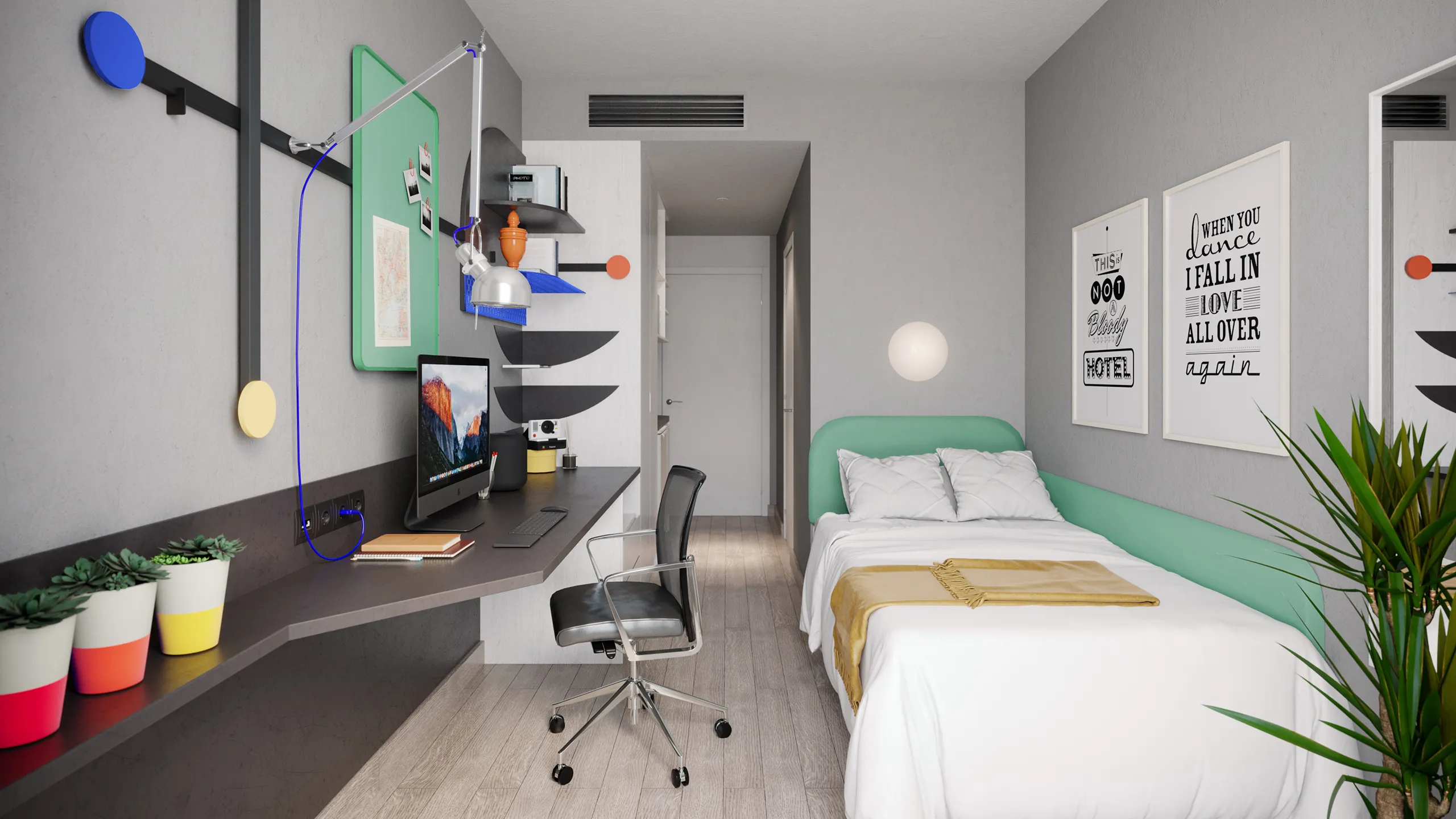 Residencia Aleu Barcelona Common Areas Architectural renders