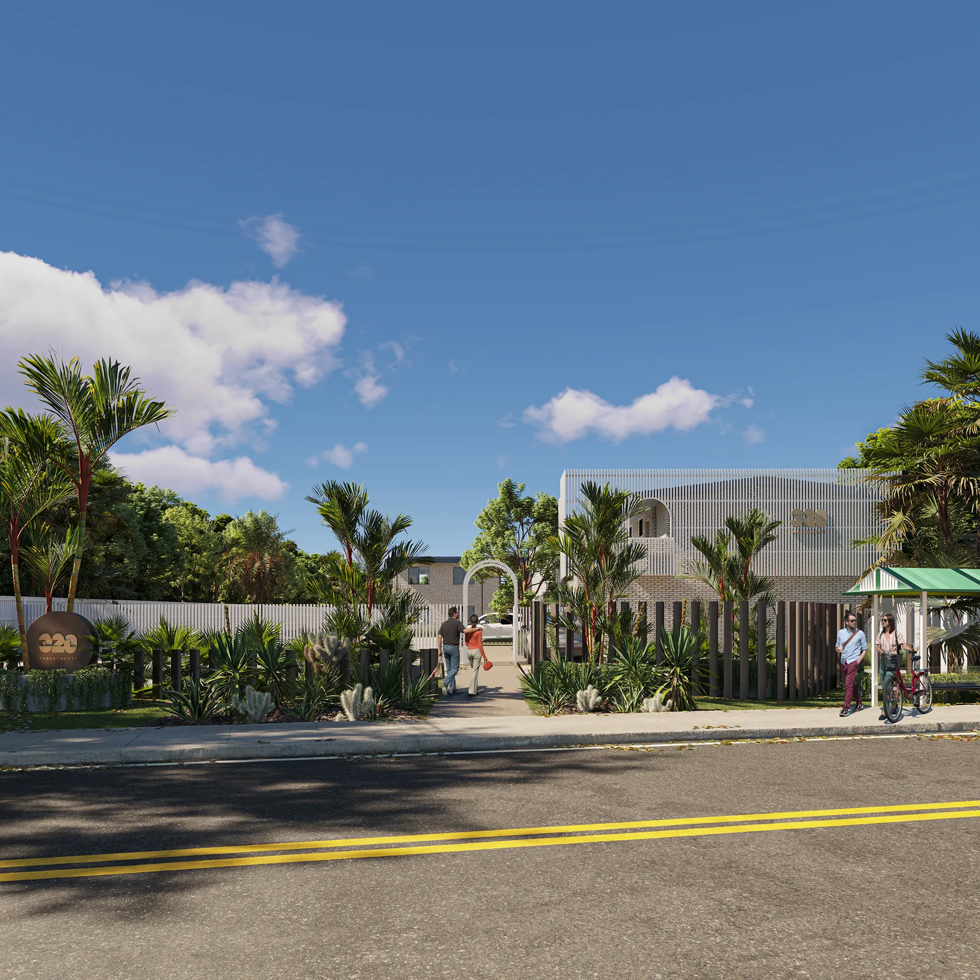 Bicton Housing Perth Australia Fassade eye level Photorealistic Rendering