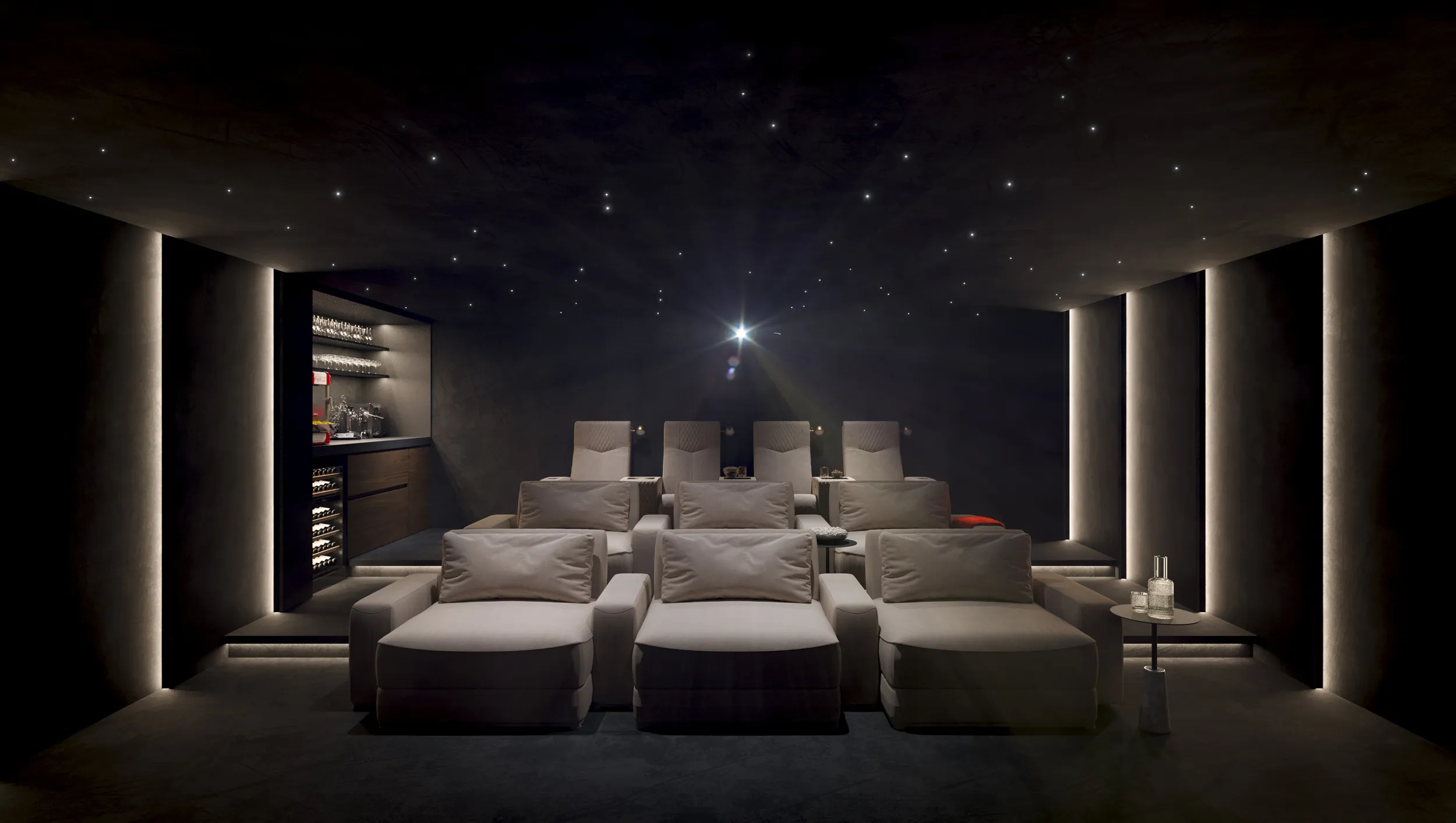 Villa Maravant Andratx Mallorca sala cine 3D Arquitectura