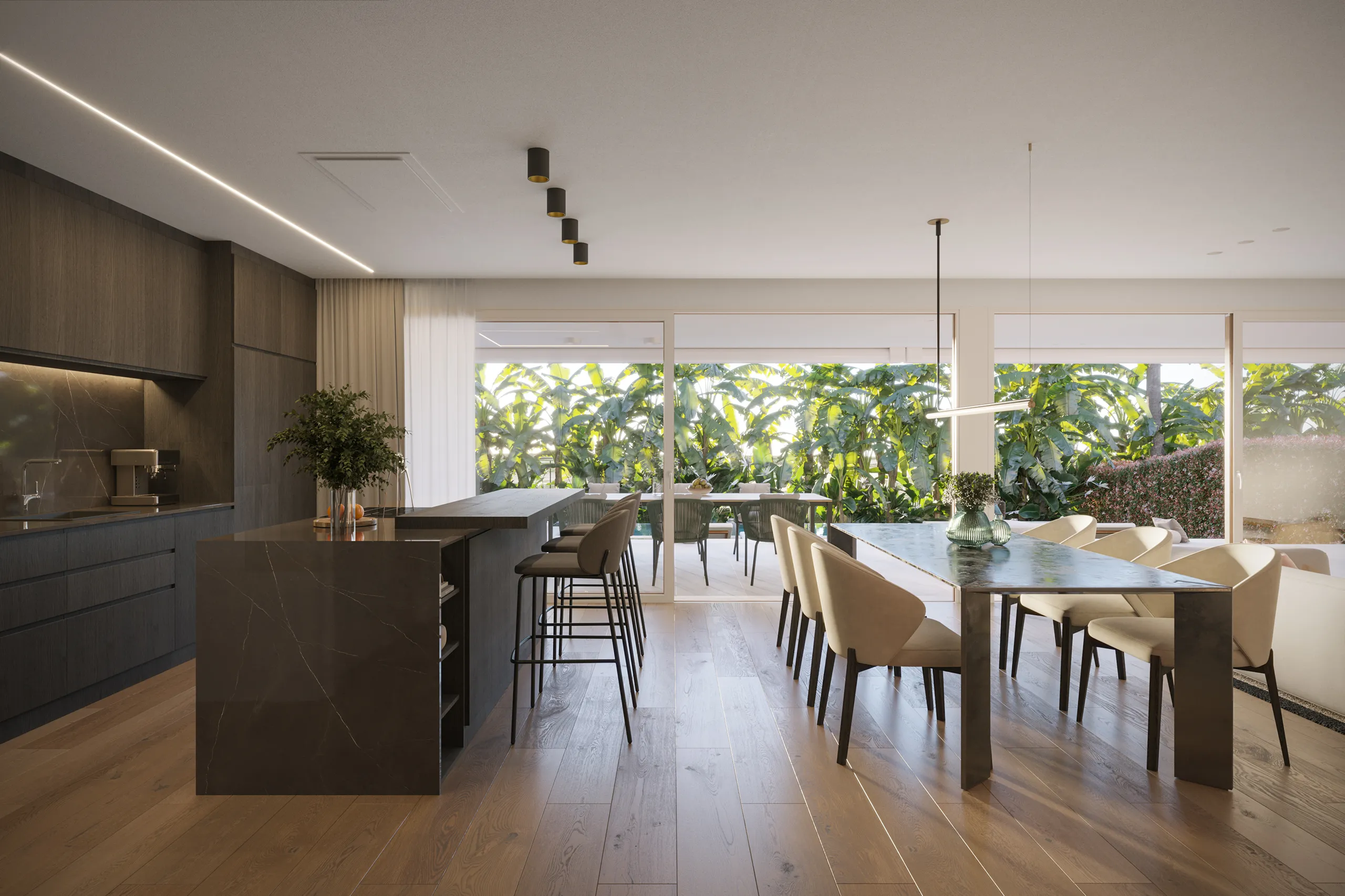 Casa Sitges Barcelona Comedor Tour Virtual Arquitecturas