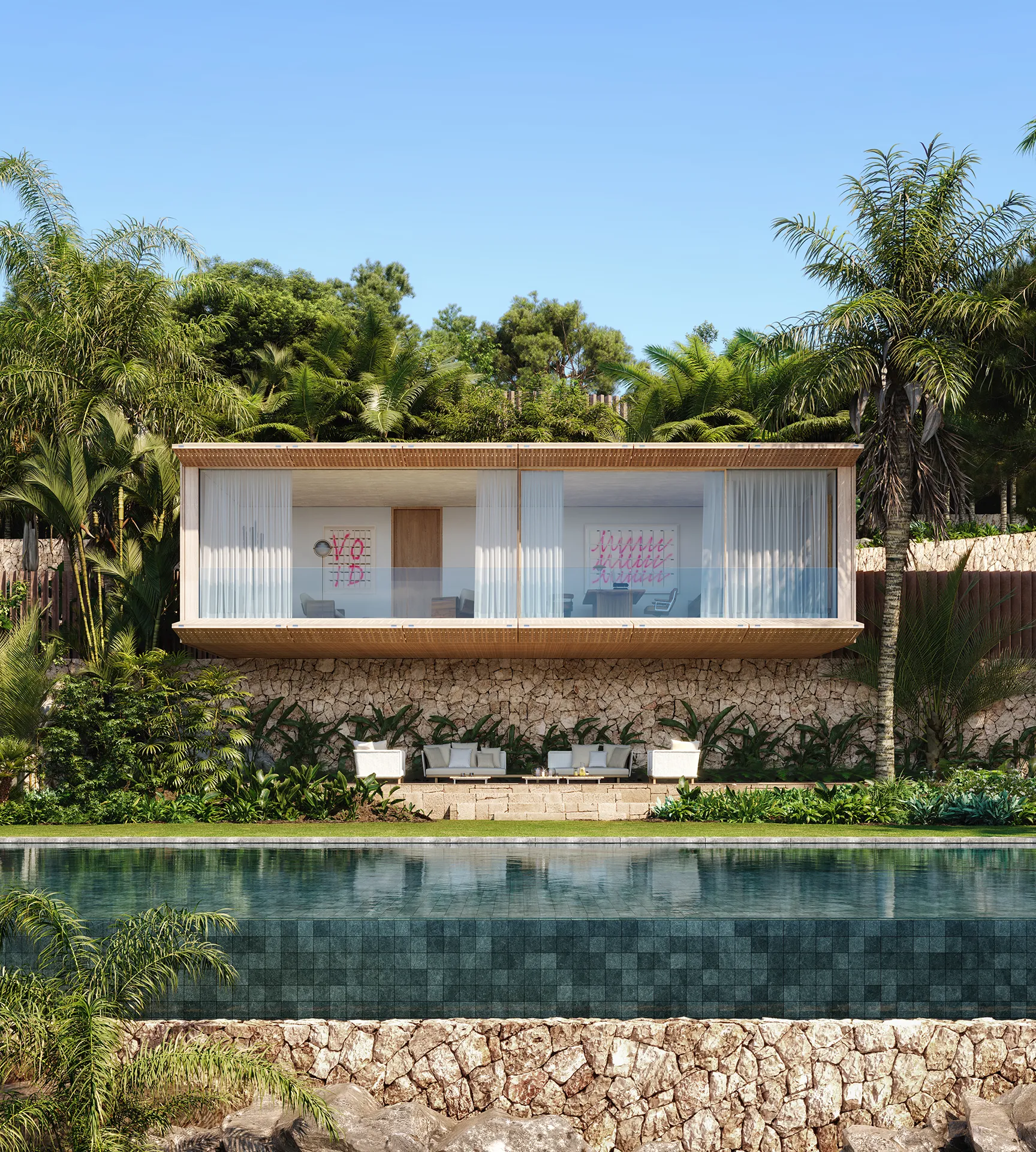 Villa Puerto Andratx Mallorca Fassade eye level Photorealistic Vr