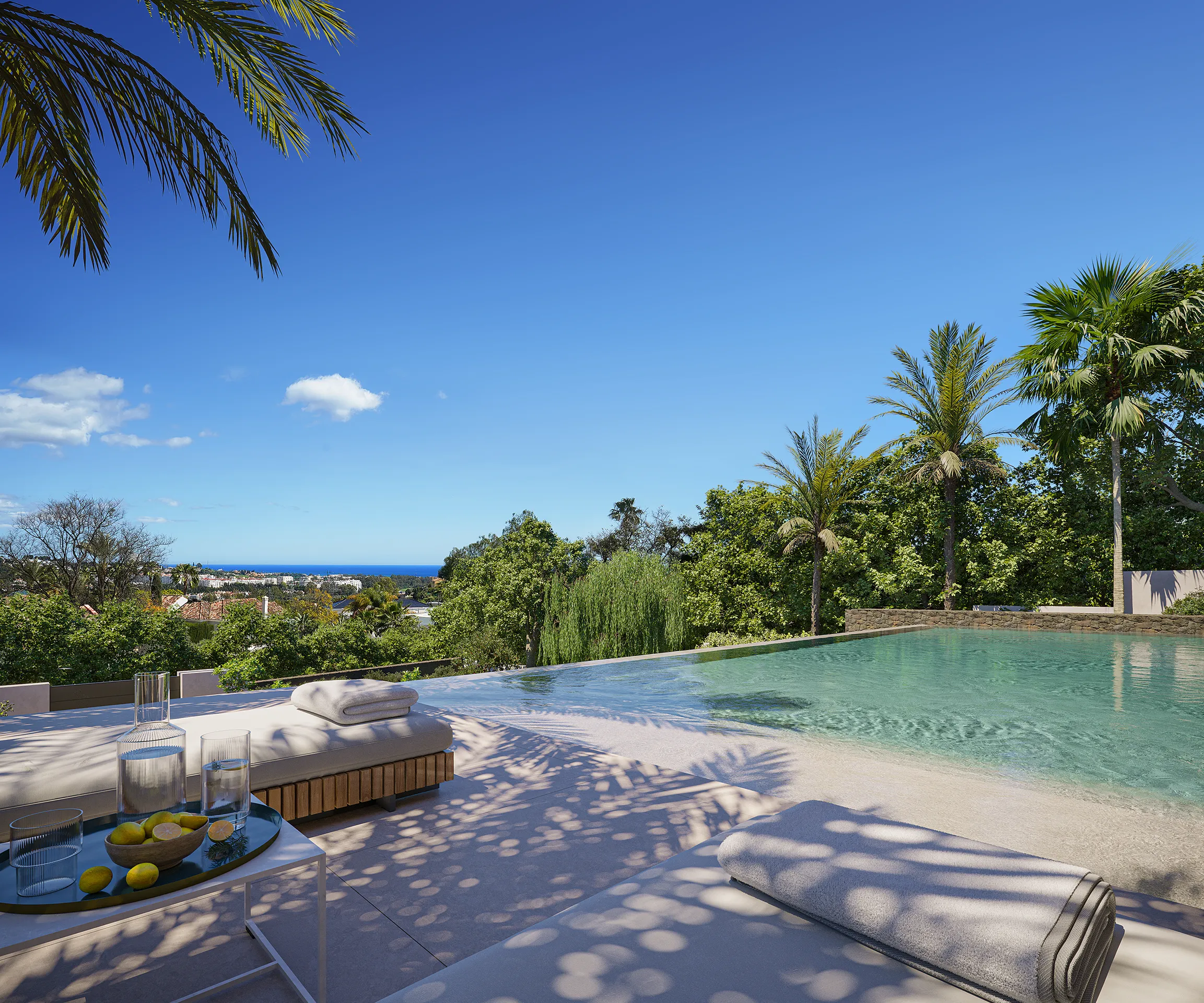 House Marbella Pool Real Estate 3D