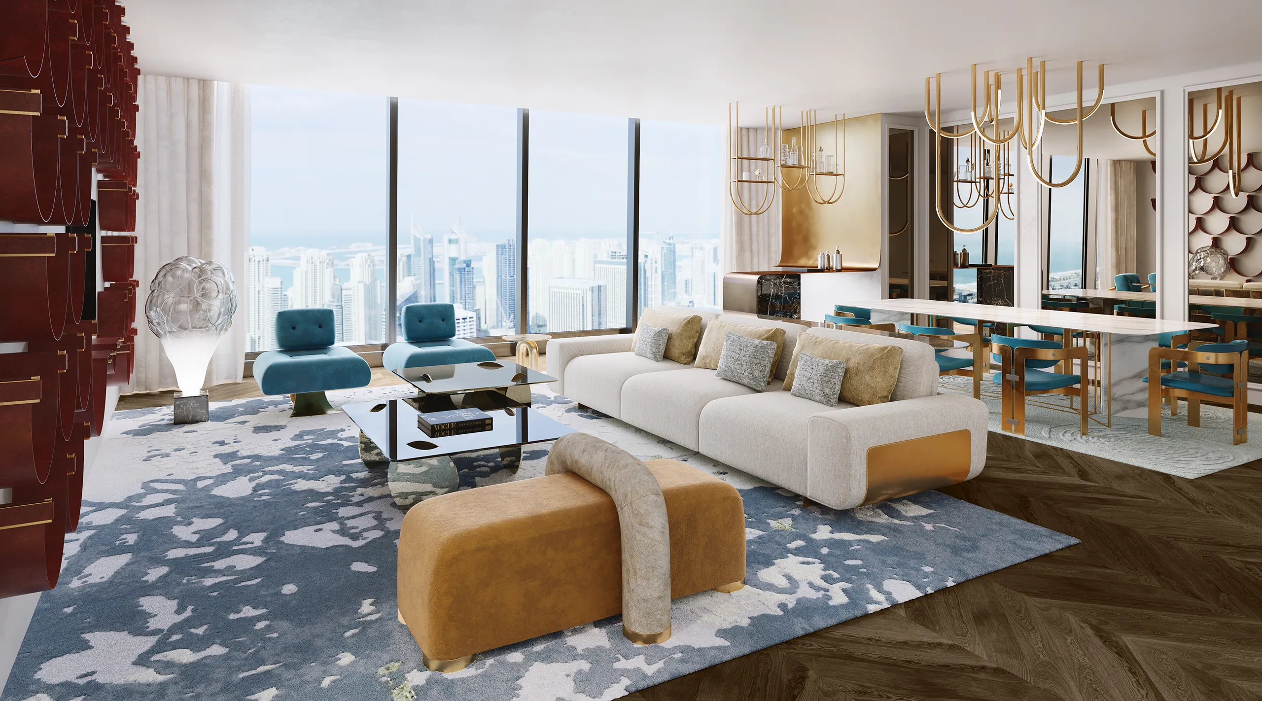 Hotel Uptown Dubai Dubai Common Areas Real Estate Renders