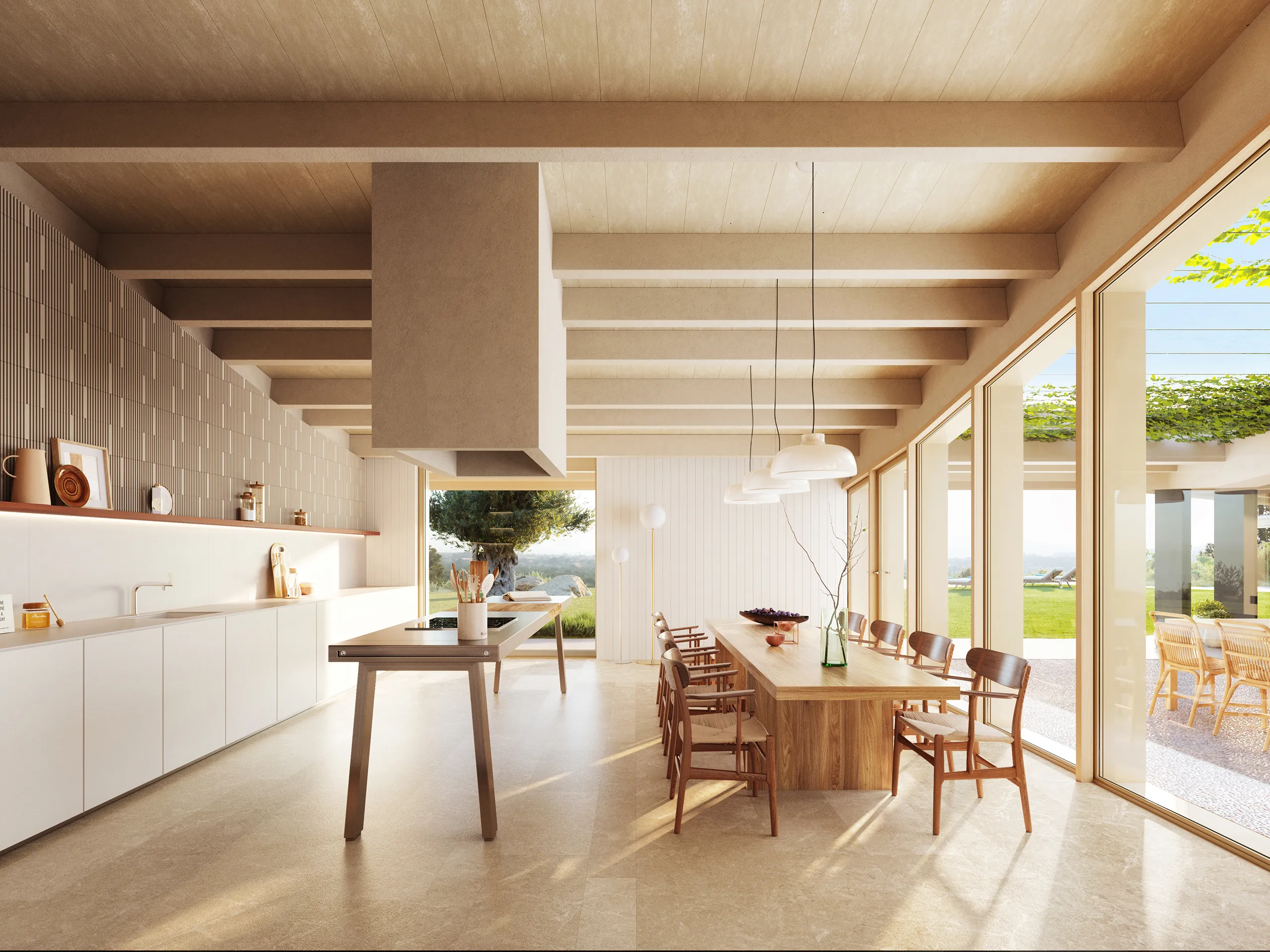 House Bunyola Mallorca Pool Property Branding Rendering