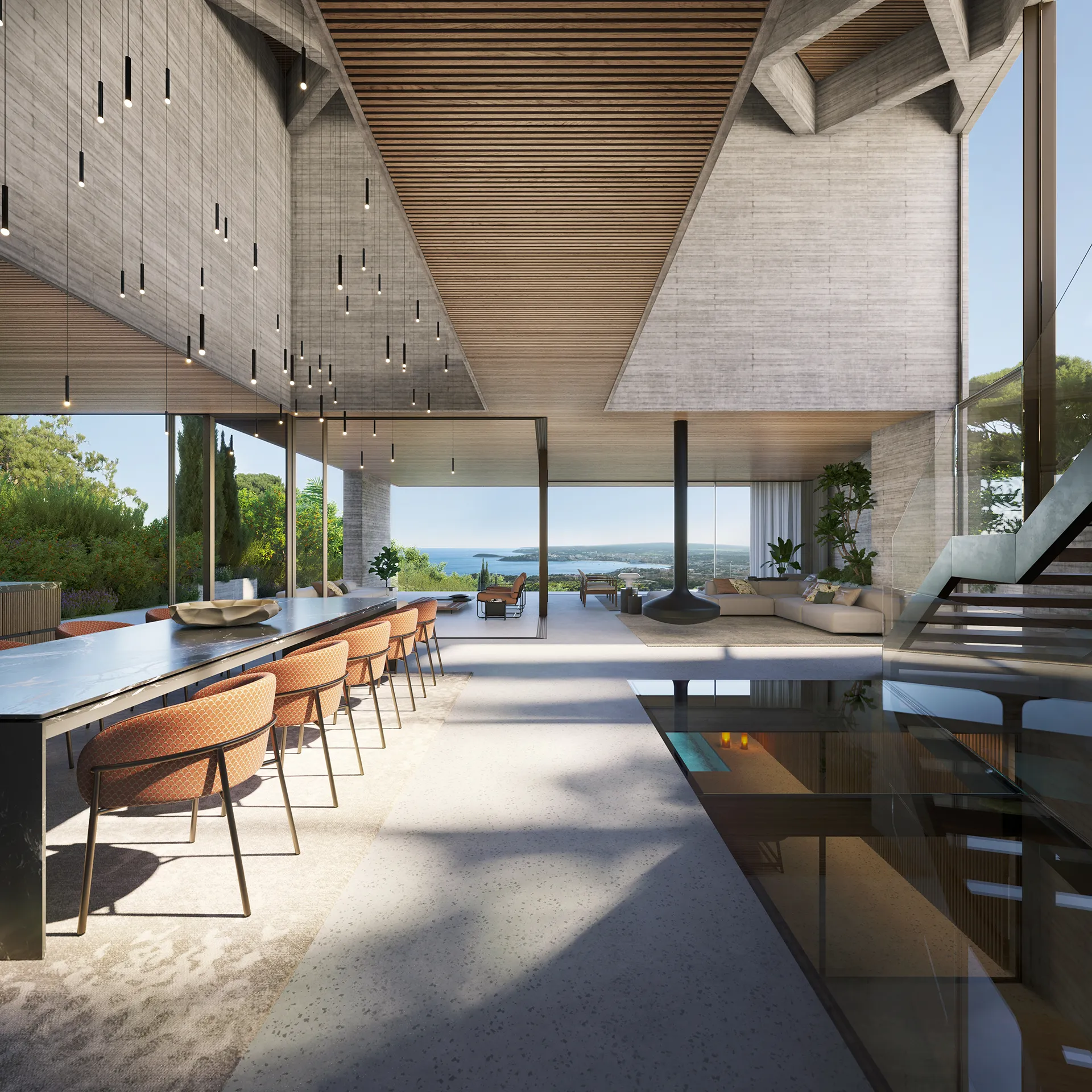 House Costa Den Blanes Mallorca Dining Photorealistics Visualisations