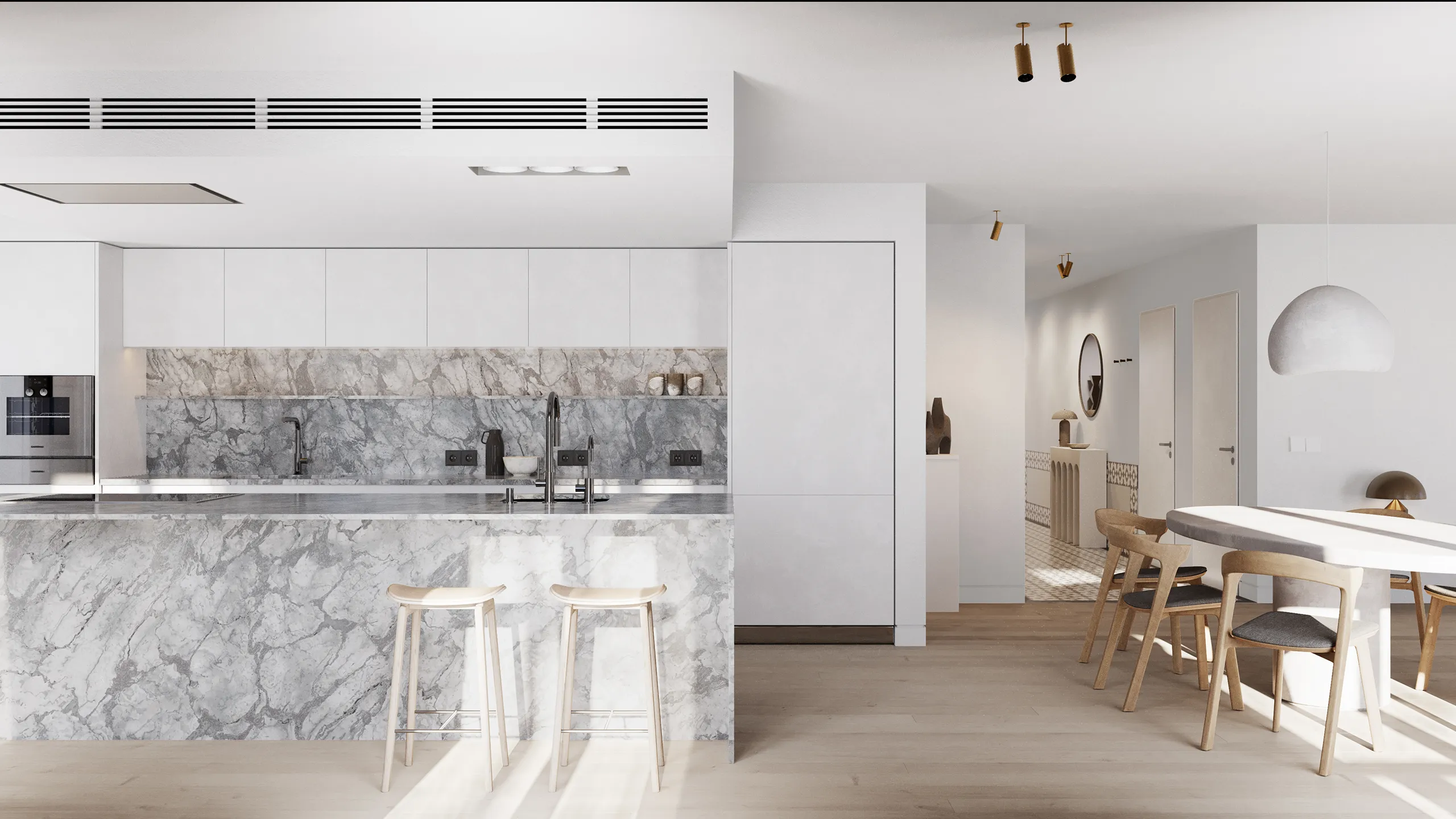 Apartment Lisboa Portugal Kitchen Hyperrealistic Virtual Tour