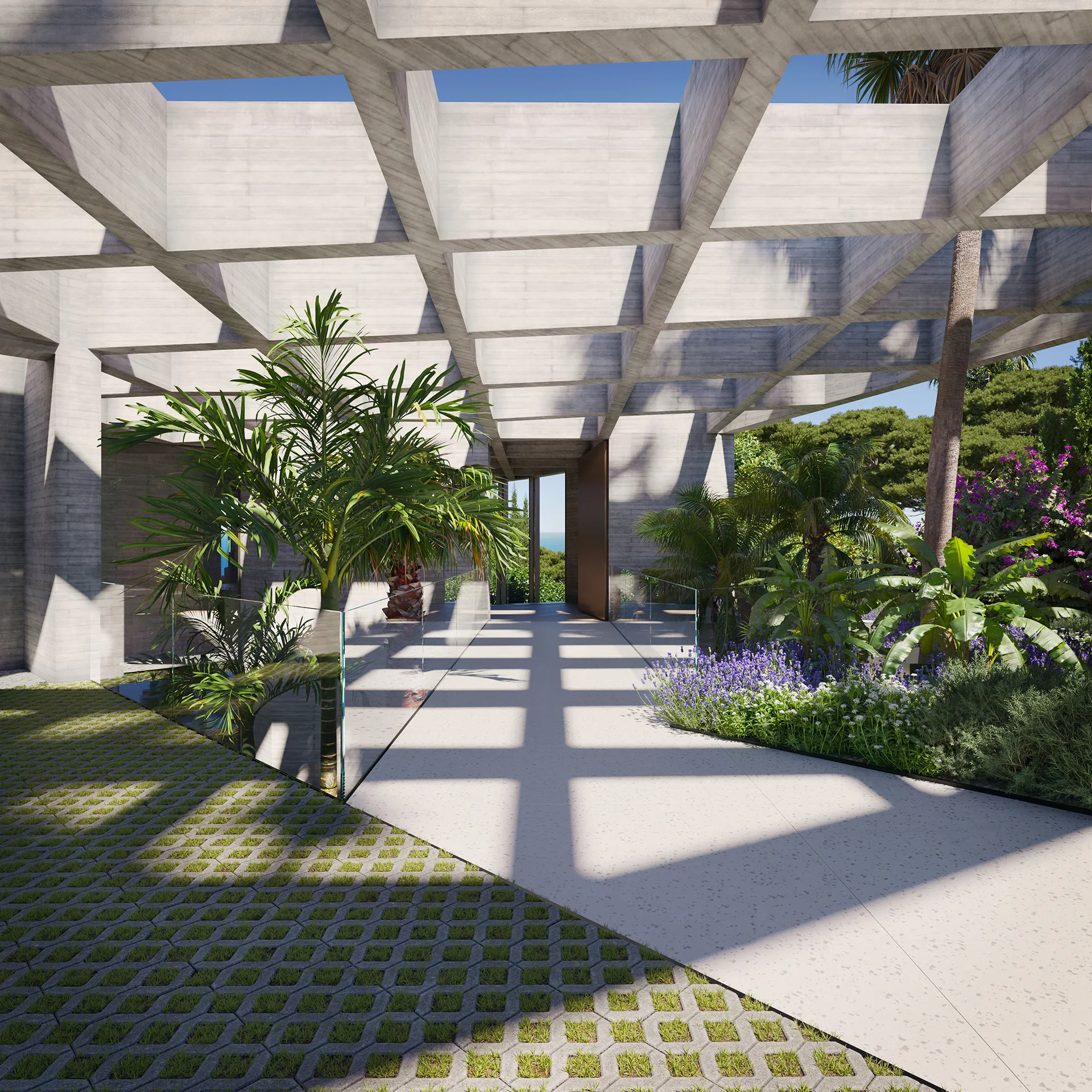 Casa Costa Den Blanes Mallorca pergola Inmobiliario Render