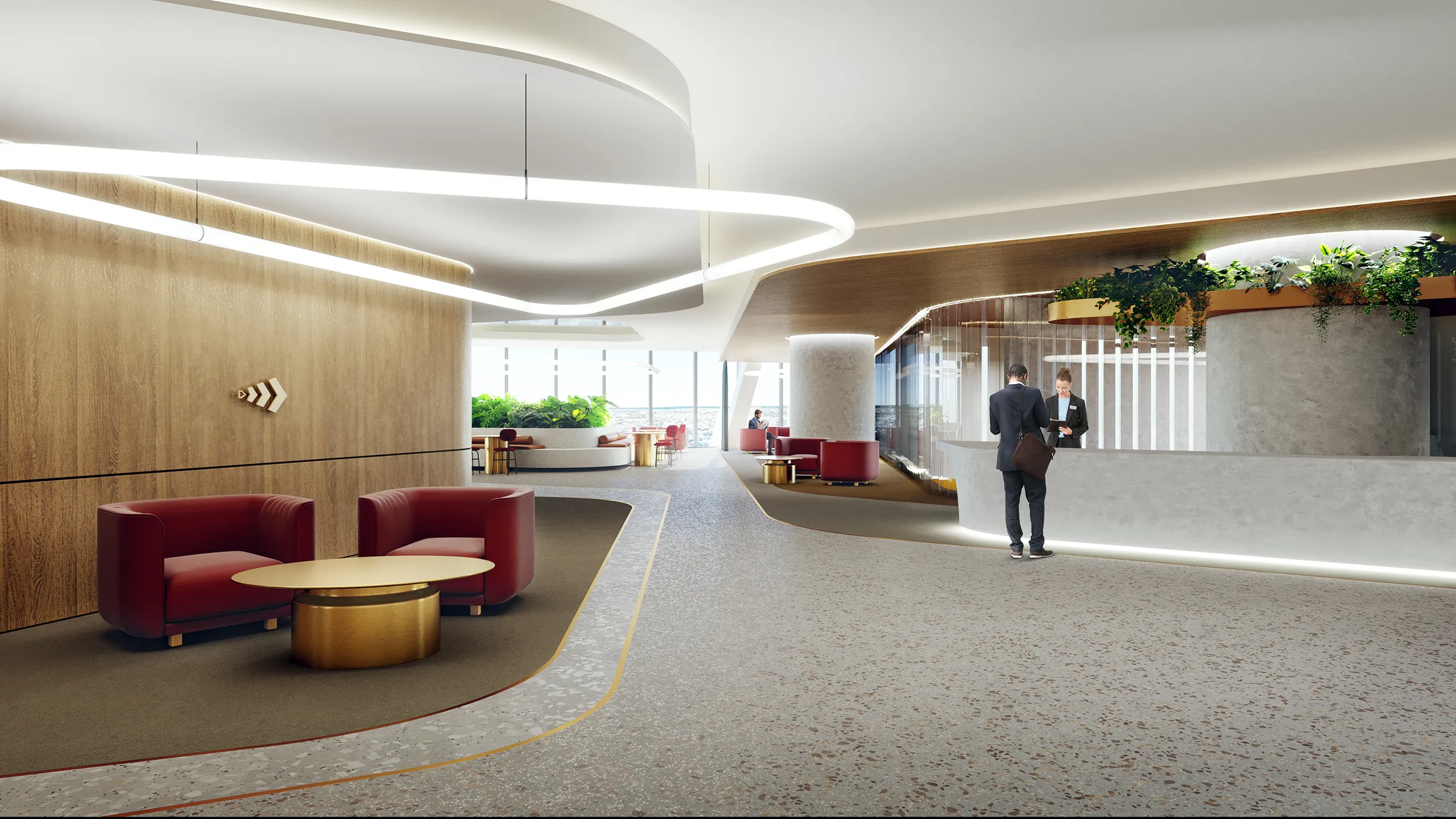 Arrow Offices Perth Australia Entrance Photorealistics Visualisations