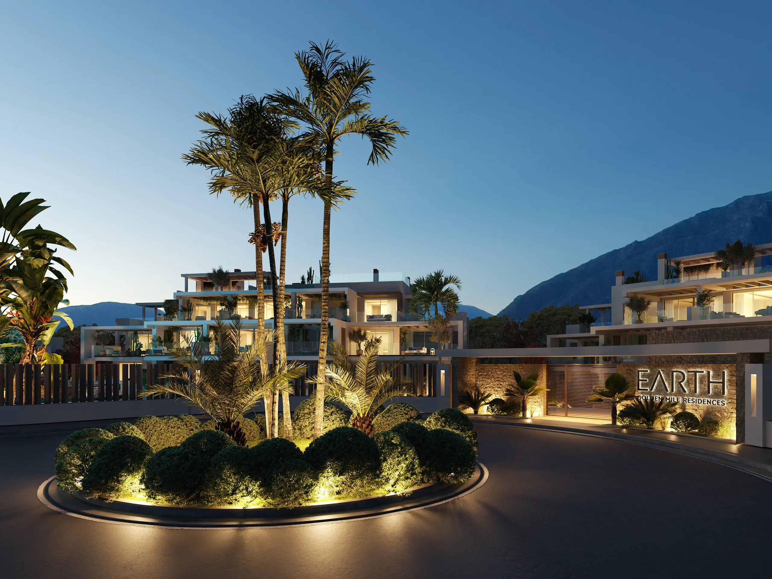 Apartments the Earth Marbella Fassade eye level Photorealistics Visualisations