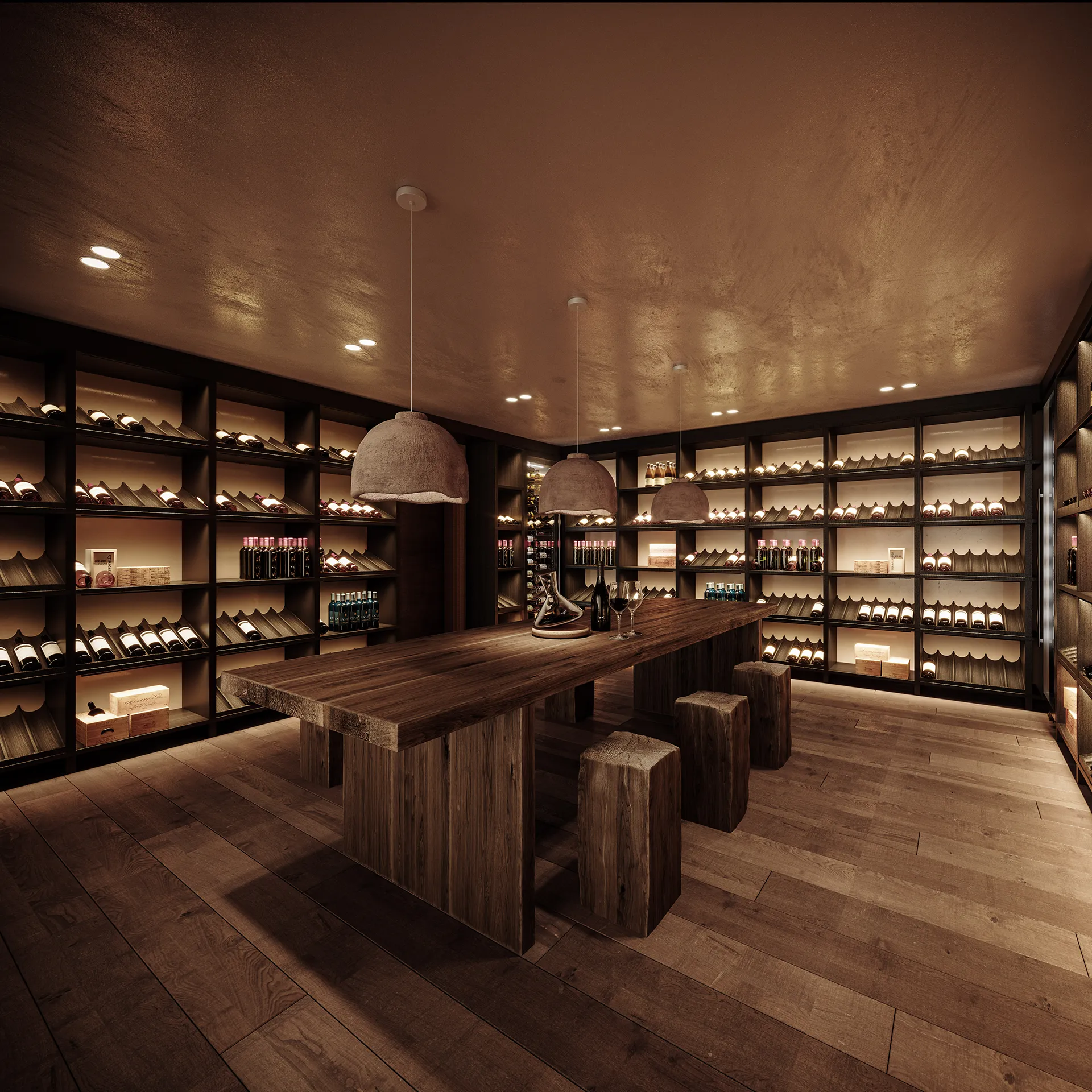 Finca Randa Mallorca Walking Closet Rendering of Architecture