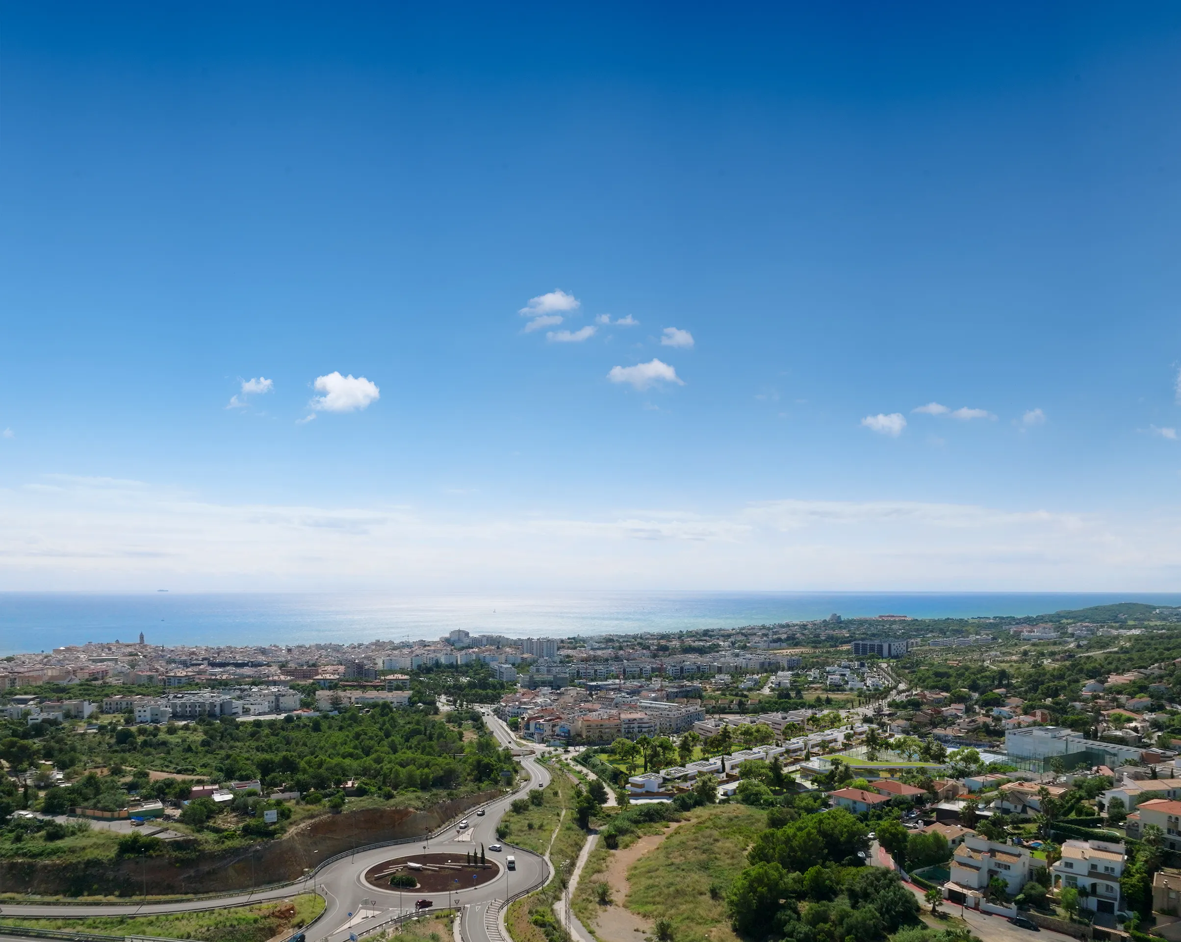 Casa Sitges Barcelona Vista aerea 3D Inmobiliario