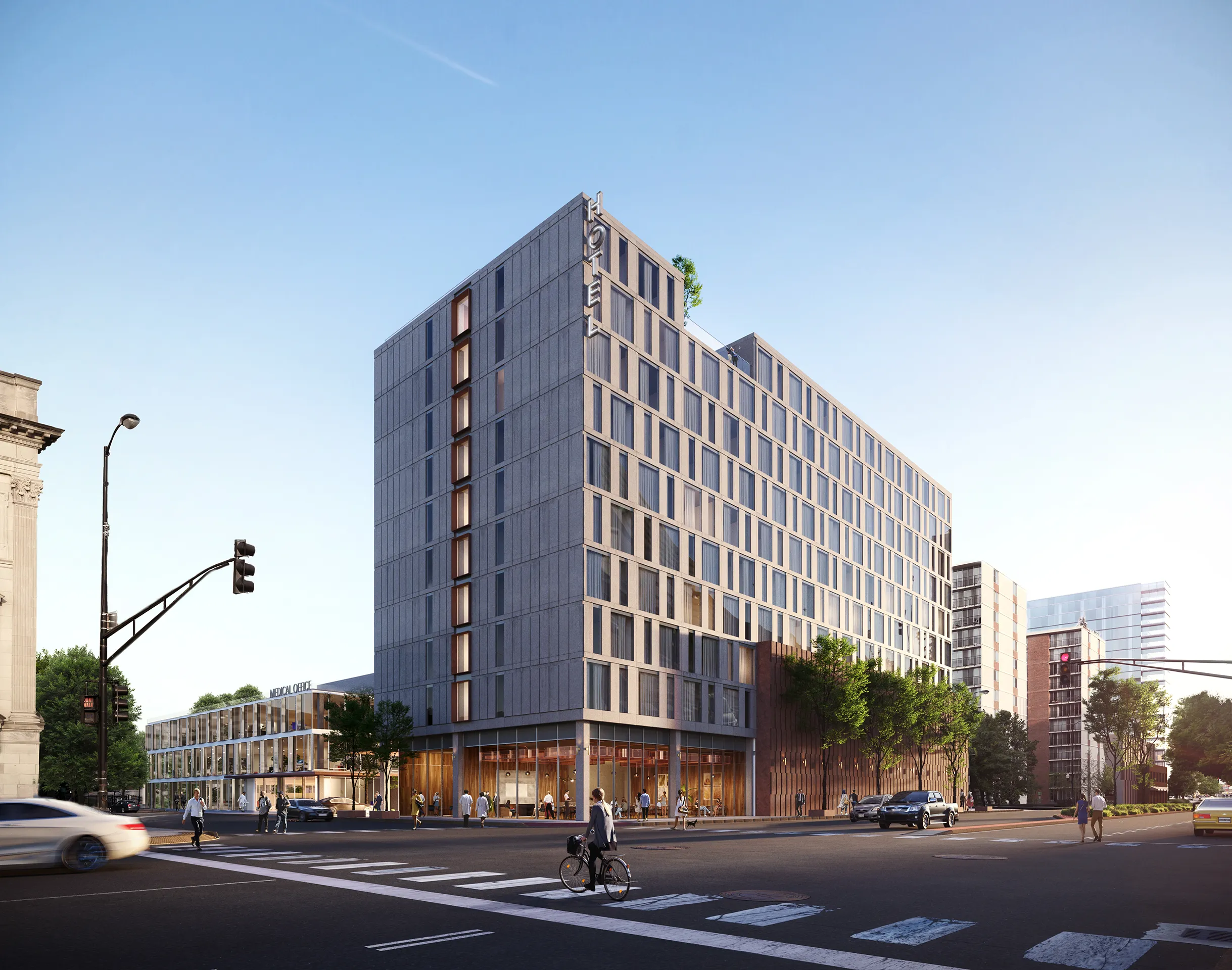 Ashland Offices Chicago Usa Fassade eye level Architecture Virtual Tour