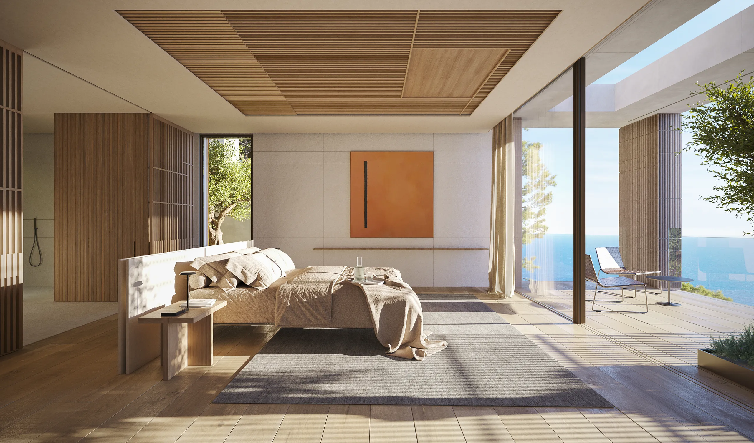 Villa Andratx Mallorca sala estar Visualizacion arquitectonicas