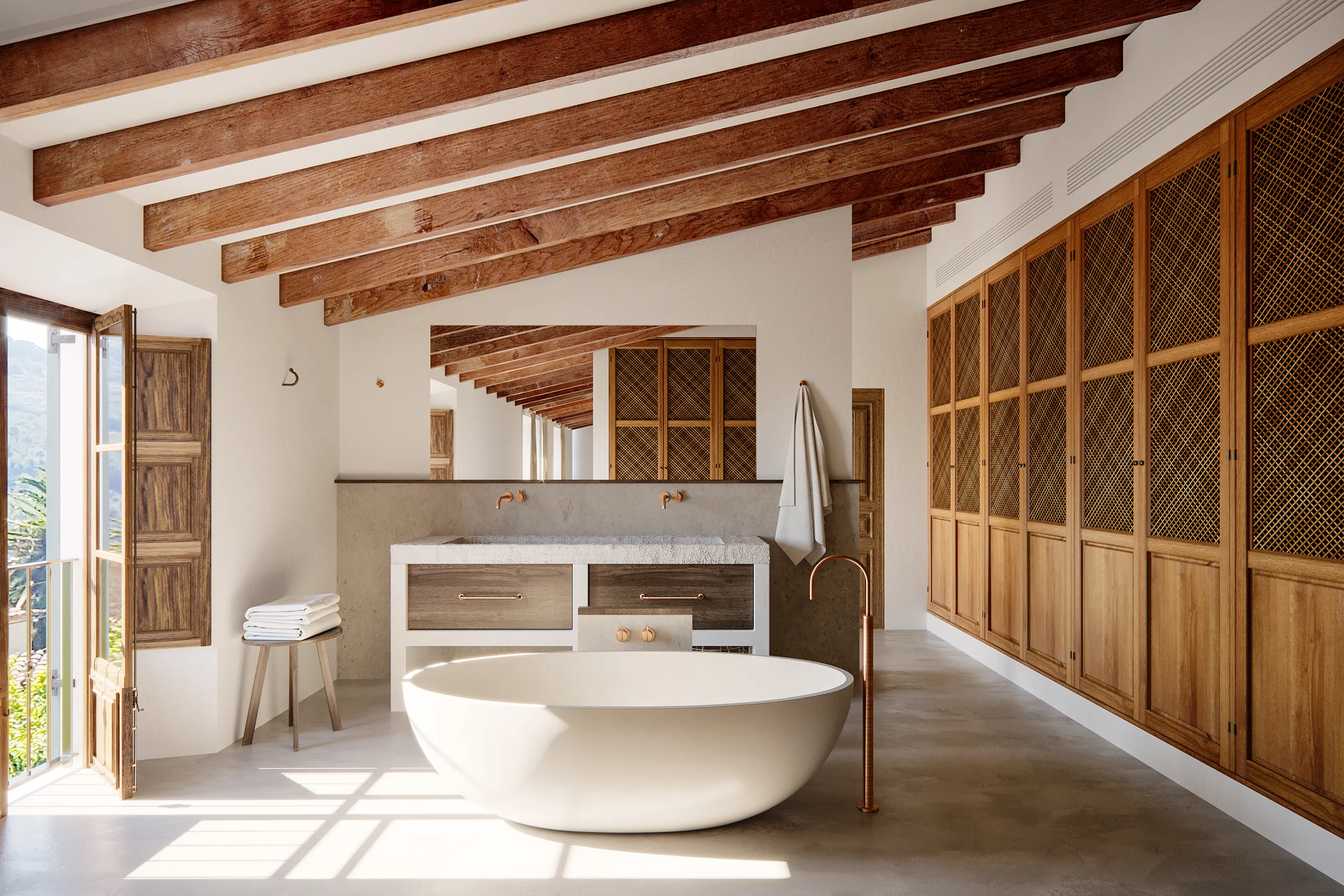 Townhouse Soller Mallorca Bathroom Architecture Renders