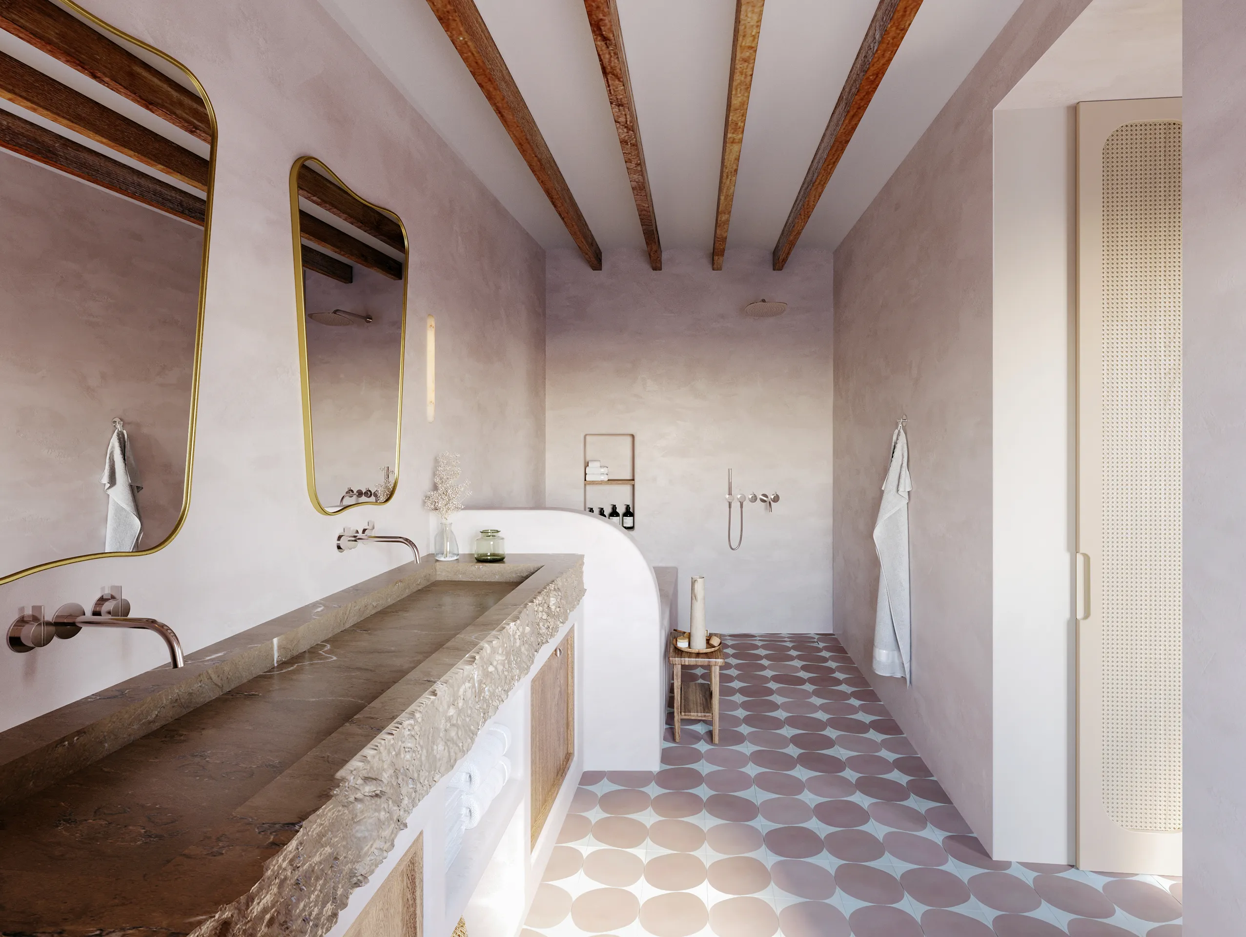 House Fornalutx Mallorca Bathroom Property Branding Visualization