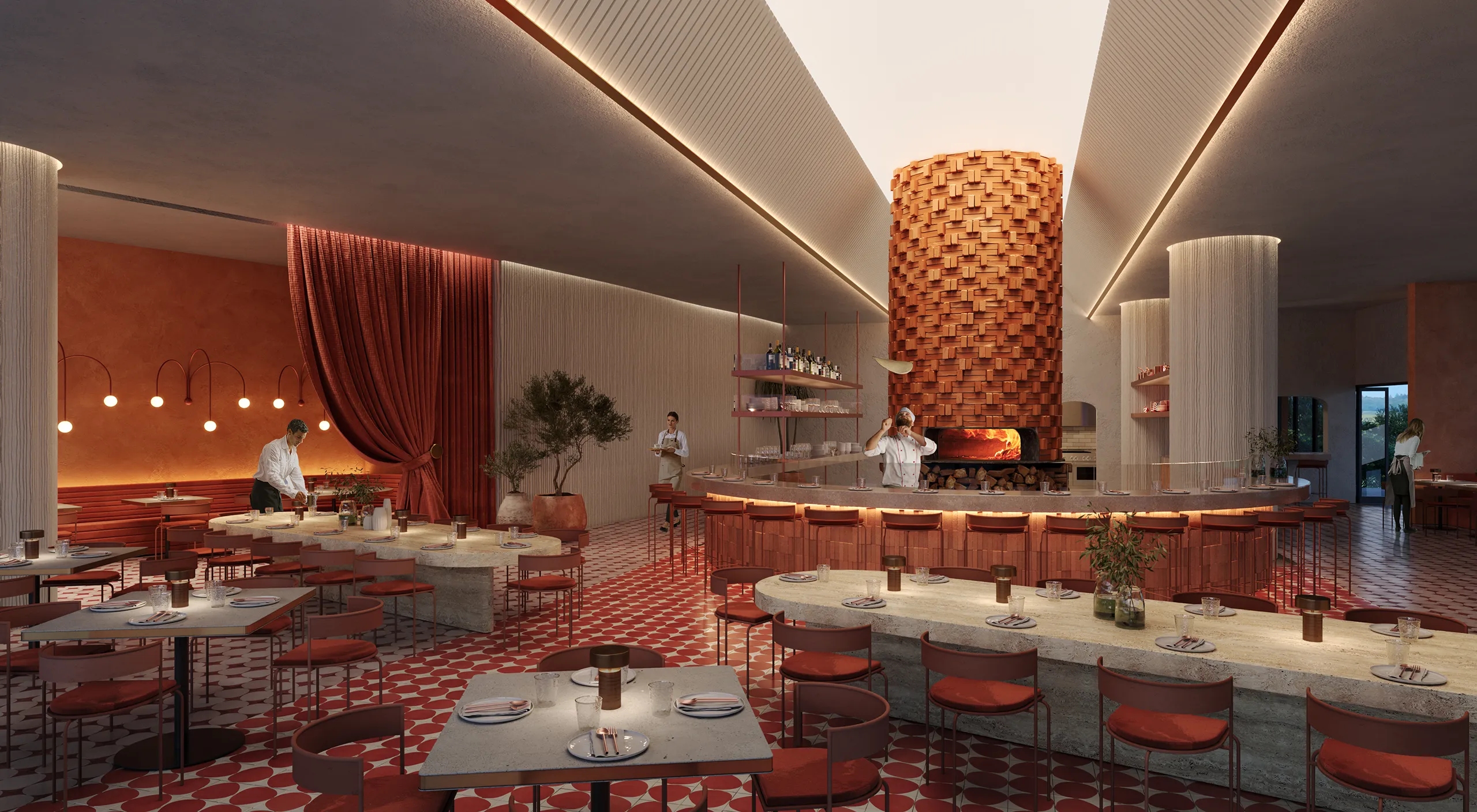 Wharf Brisbane Australia Restaurant Bar Property Branding Cgi