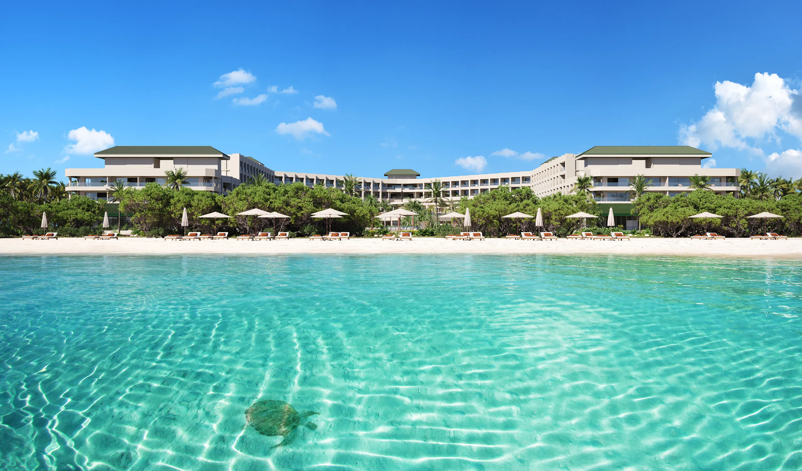 Hotel Joia Eagle Beach Aruba piscina Renders arquitectura
