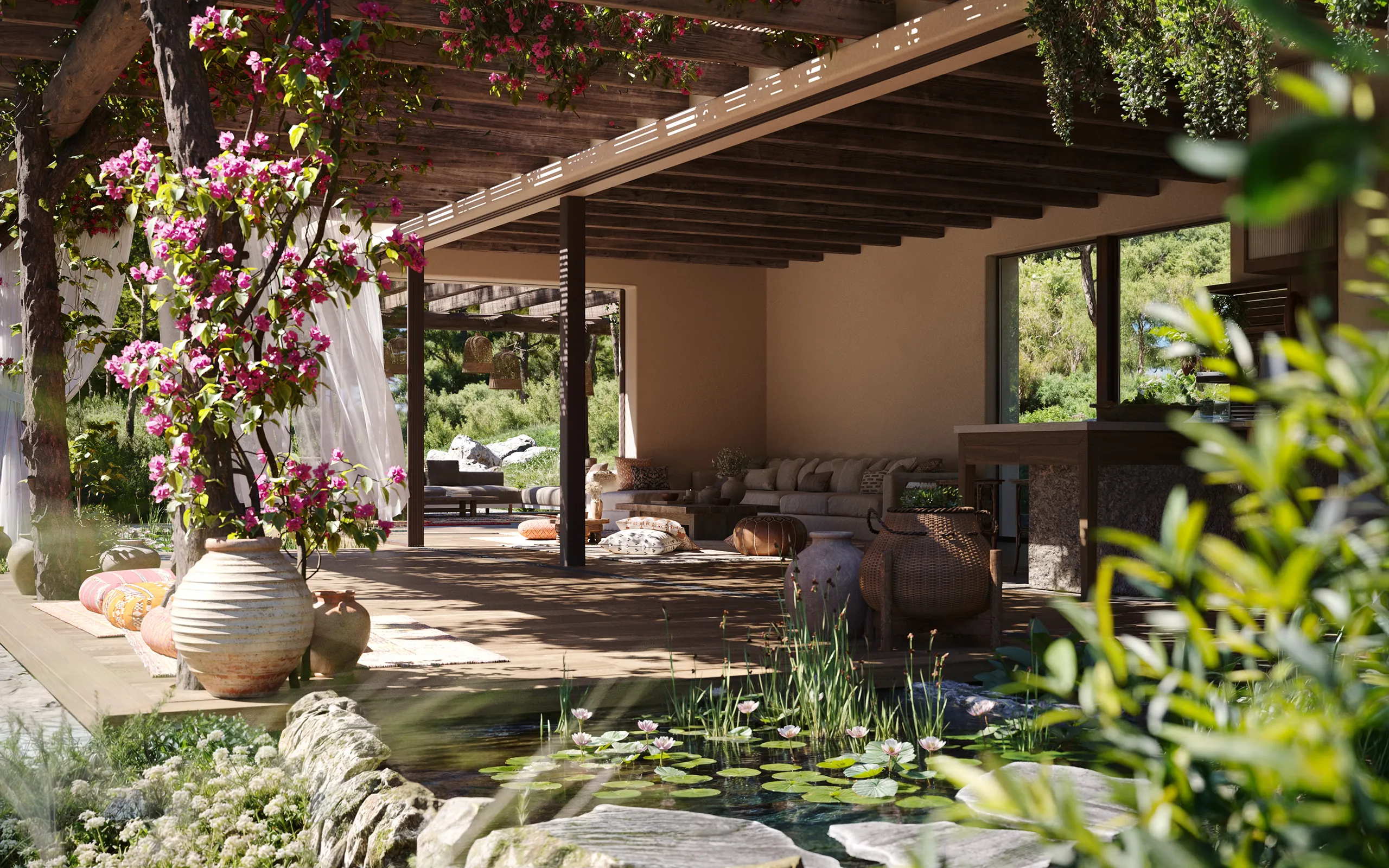 Finca Santa Gertrudis Ibiza spa Visualizacion arquitectonica