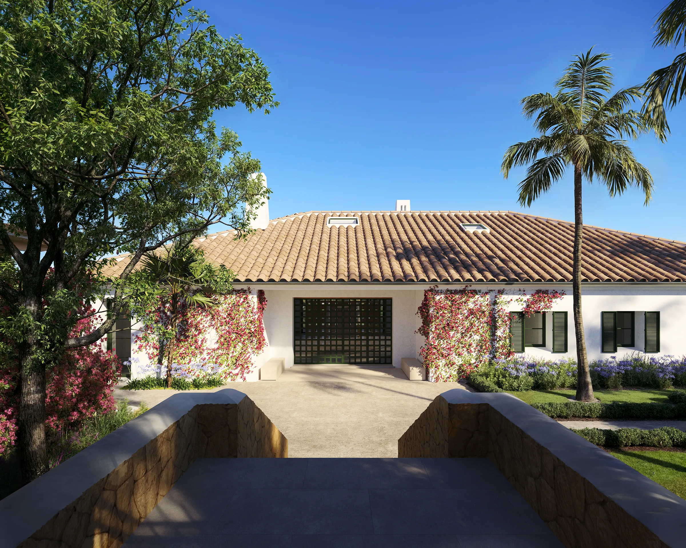 Villa Finca Cortesin Marbella Entrance Property Branding Visualization