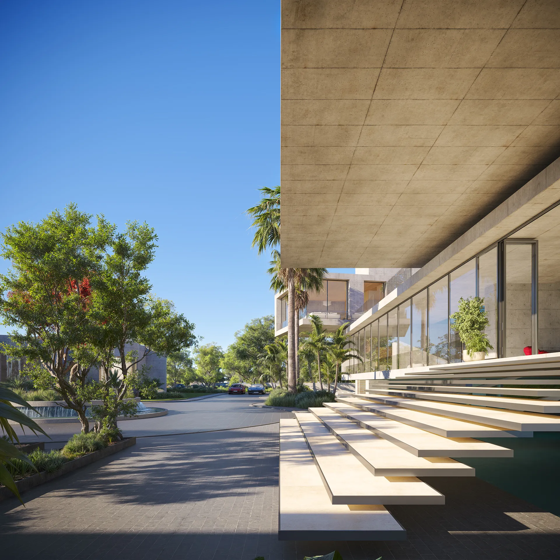 Estate Dubai Driveway Real Estate 3D