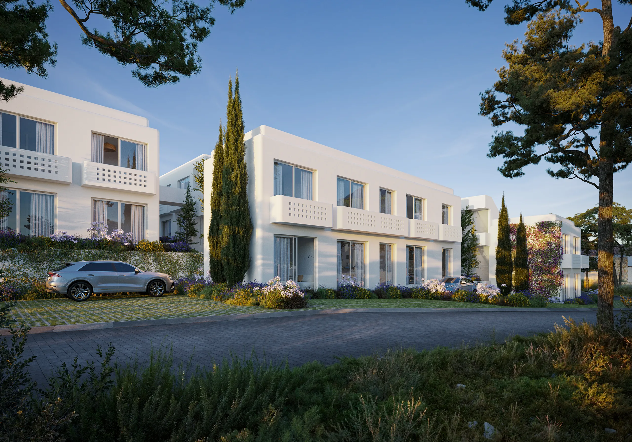 Apartments Kyrenia Cyprus Fassade eye level Architecture Rendering