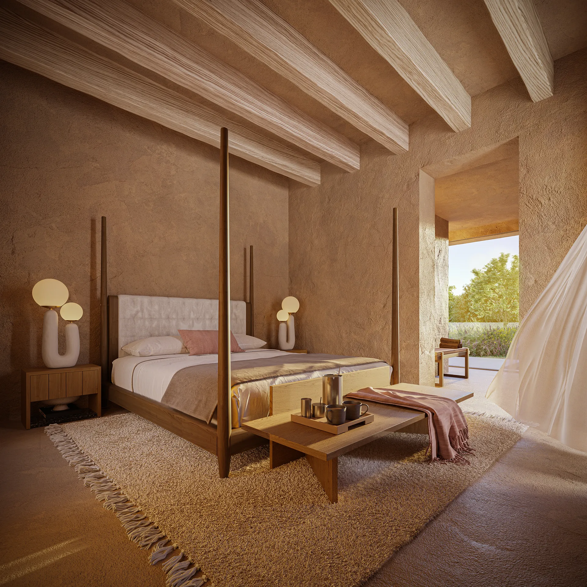 Villa Formentera Bedroom 3D Photorealism