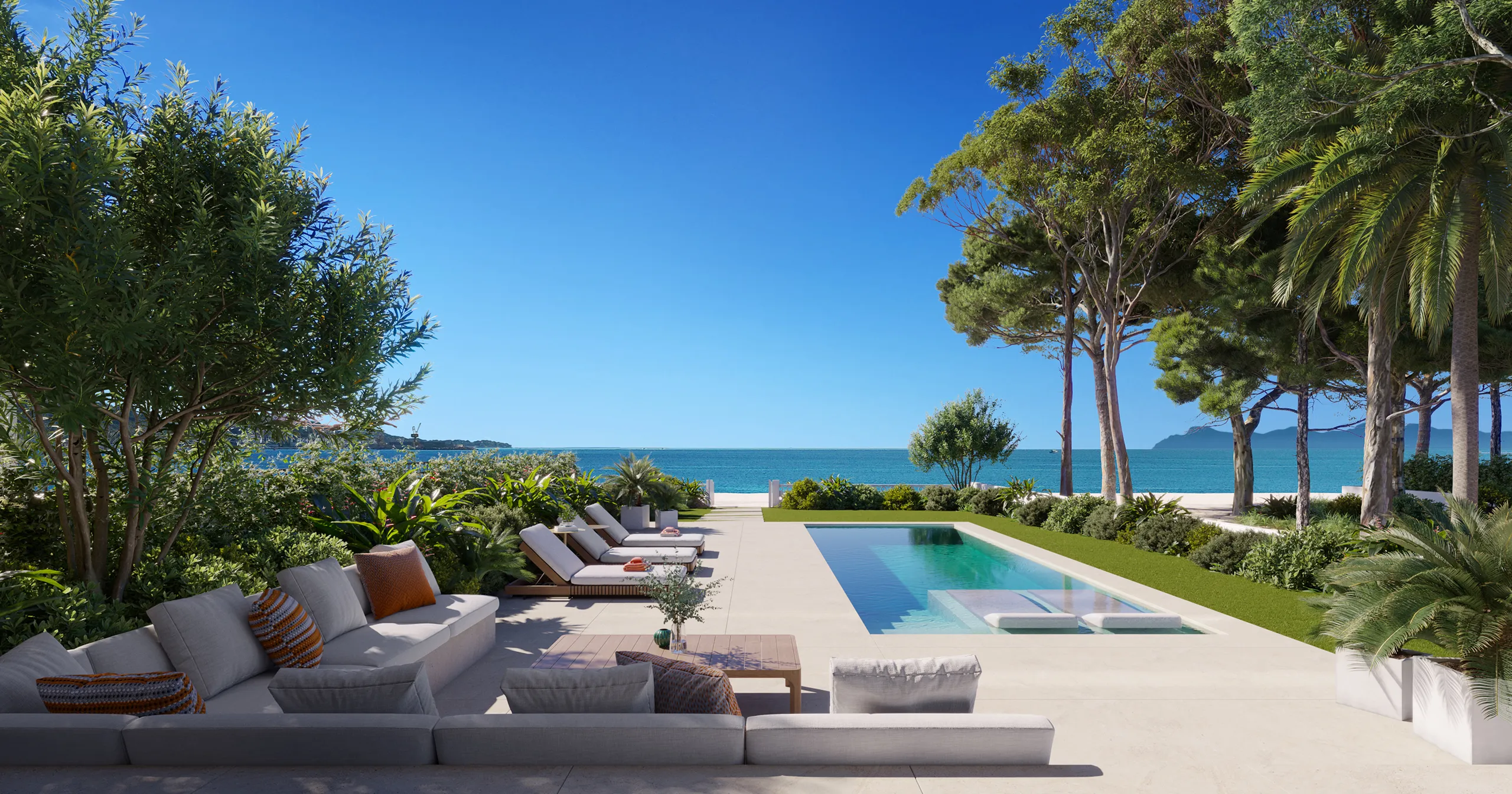 Villa Alcudia Mallorca Pool Photorealistic Cgi