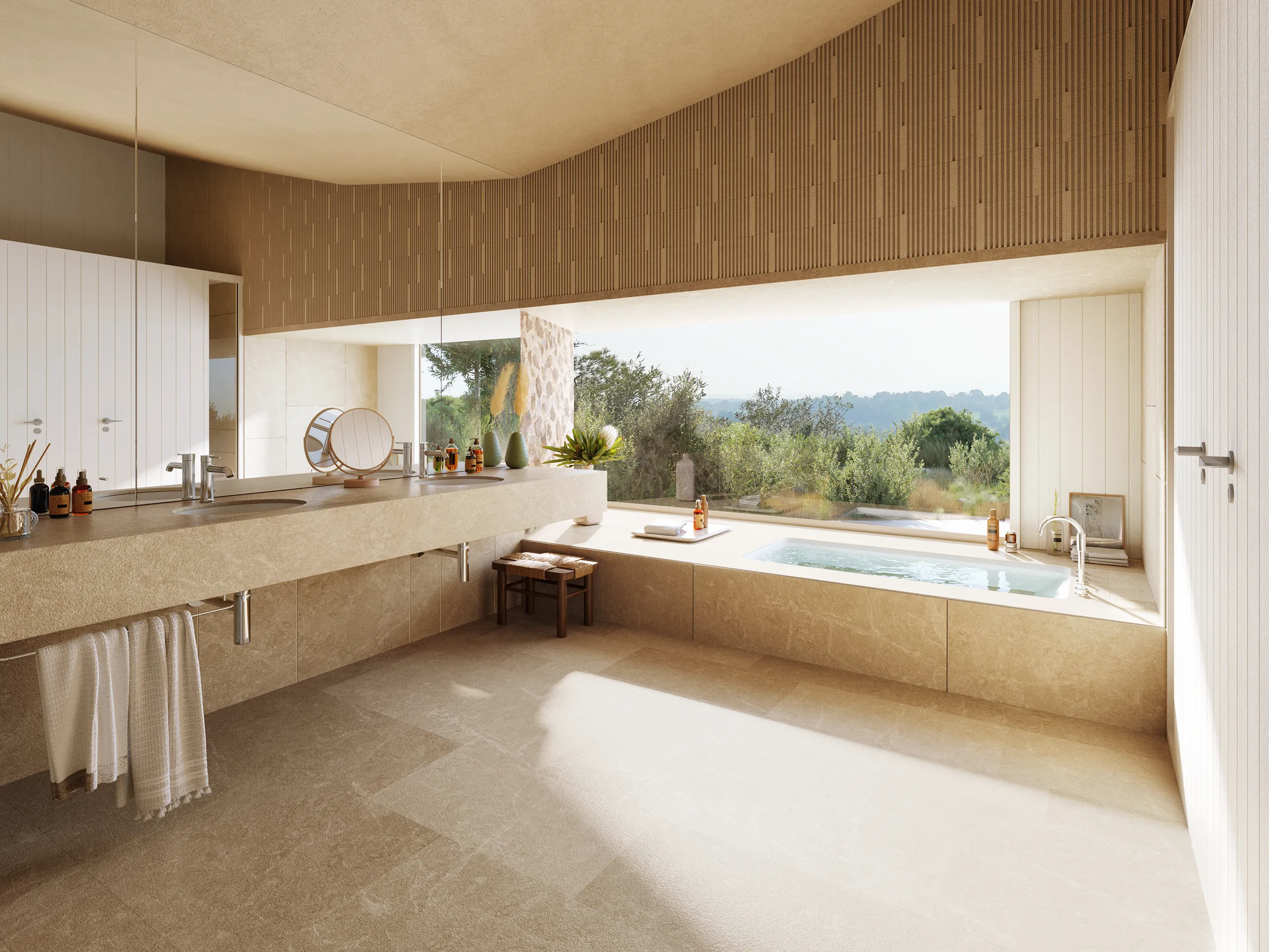 House Bunyola Mallorca Garden Property Branding Renders