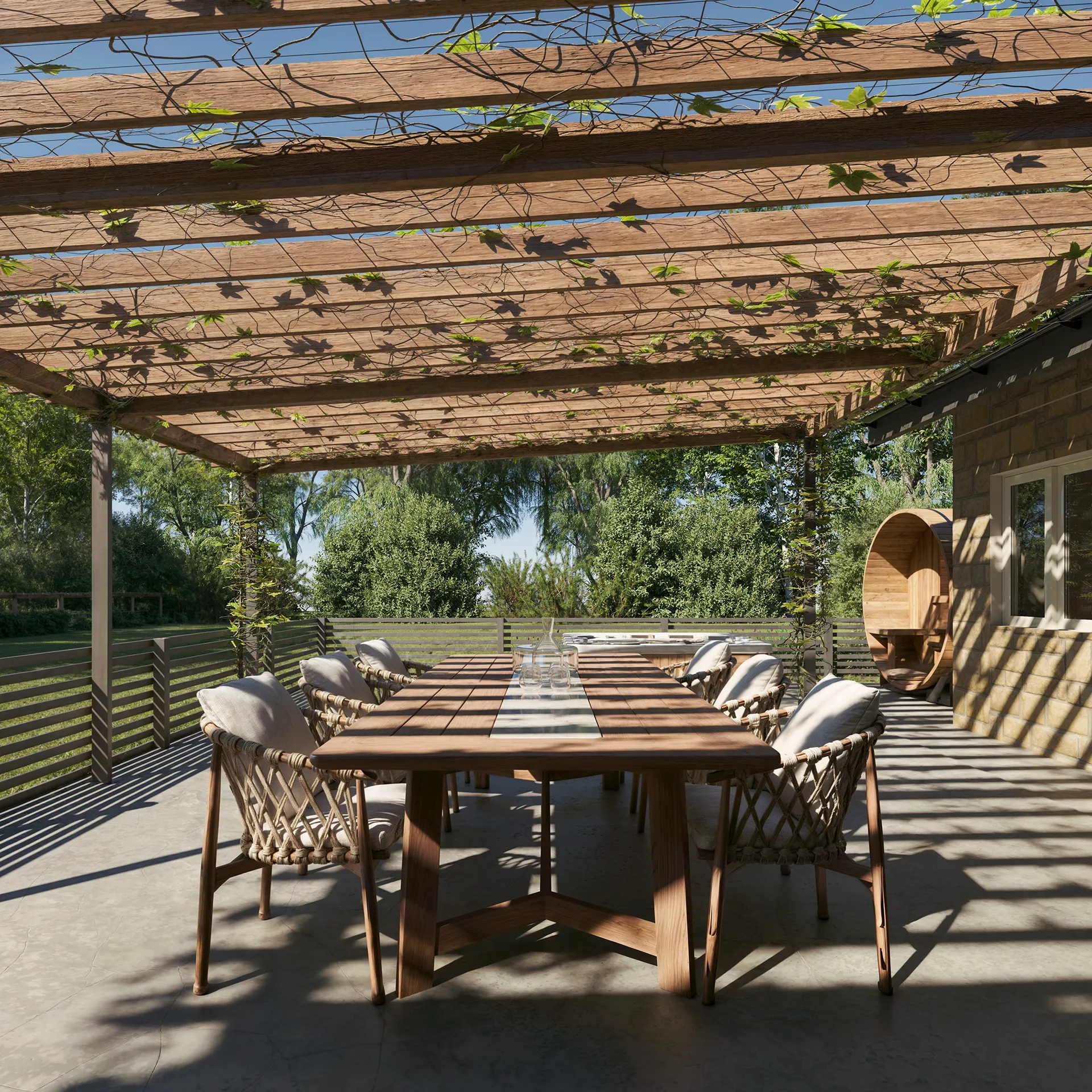 Lodge Slaley Northumberland Uk Pergola Architectural Cgis