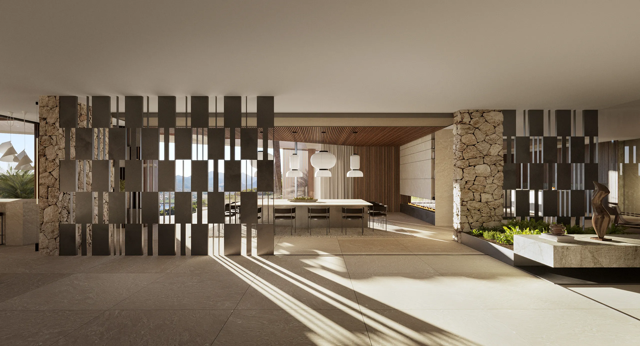 Villa Port Andratx Mallorca Kitchen Property Branding Cgi