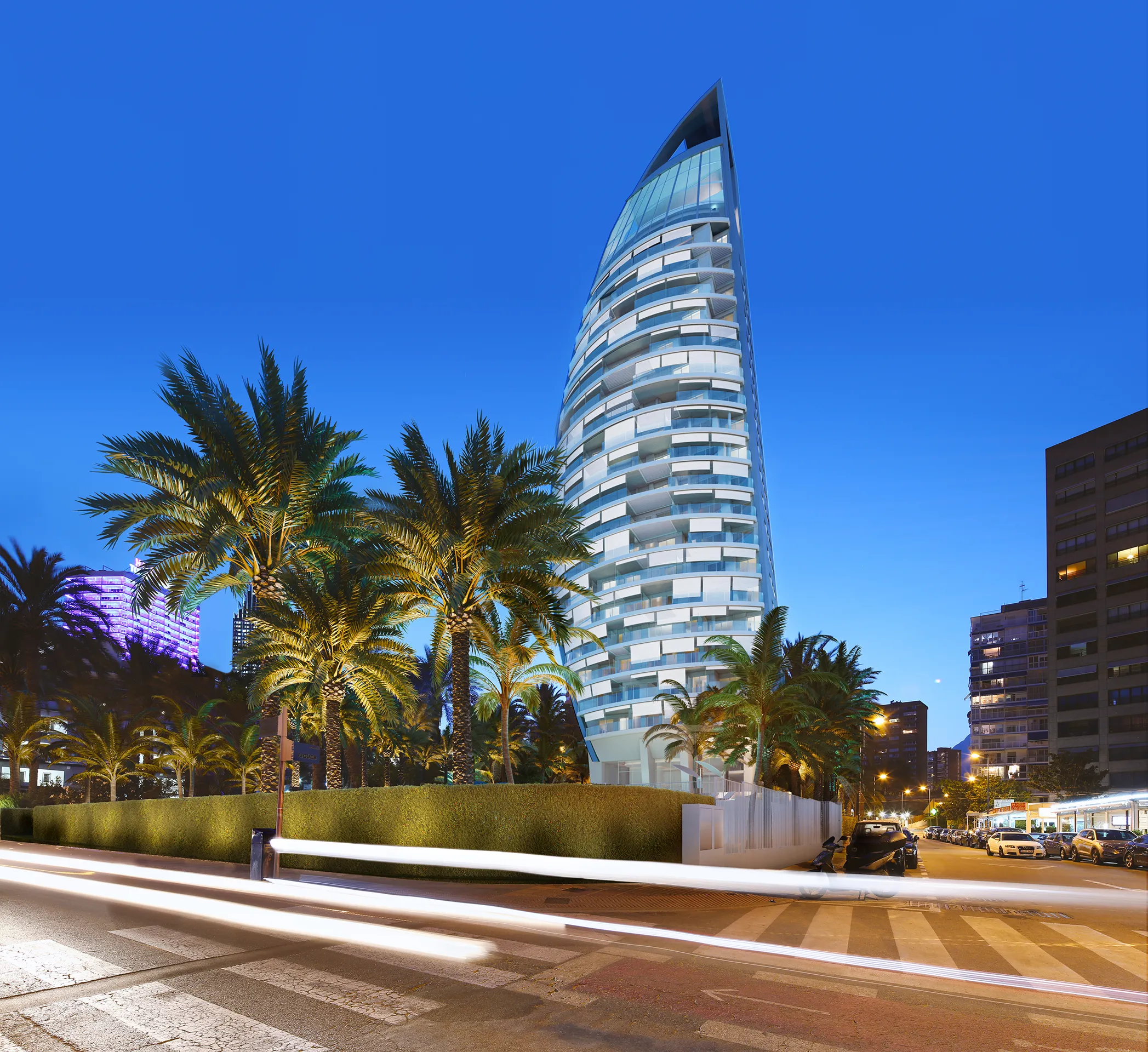 Delfin Tower Apartament Benidorm Benidorm Fassade eye level Photorealistic Visualisation