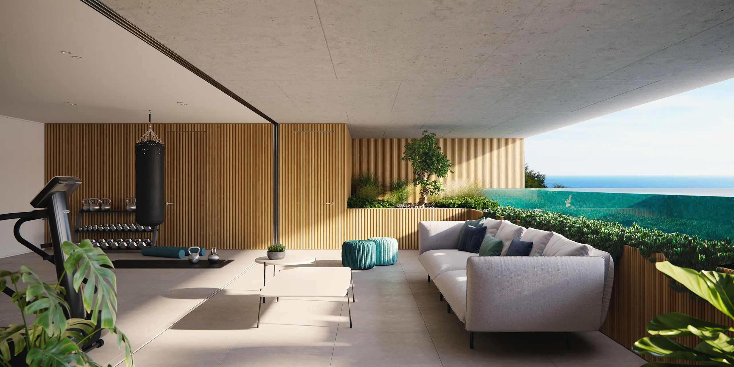House Cala Llamp Mallorca Gym real estate cgi