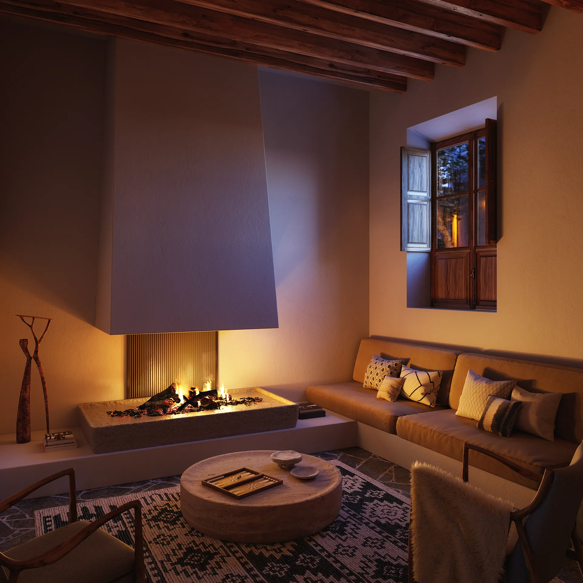 House Mares Soller Mallorca Living Architectural Visualization