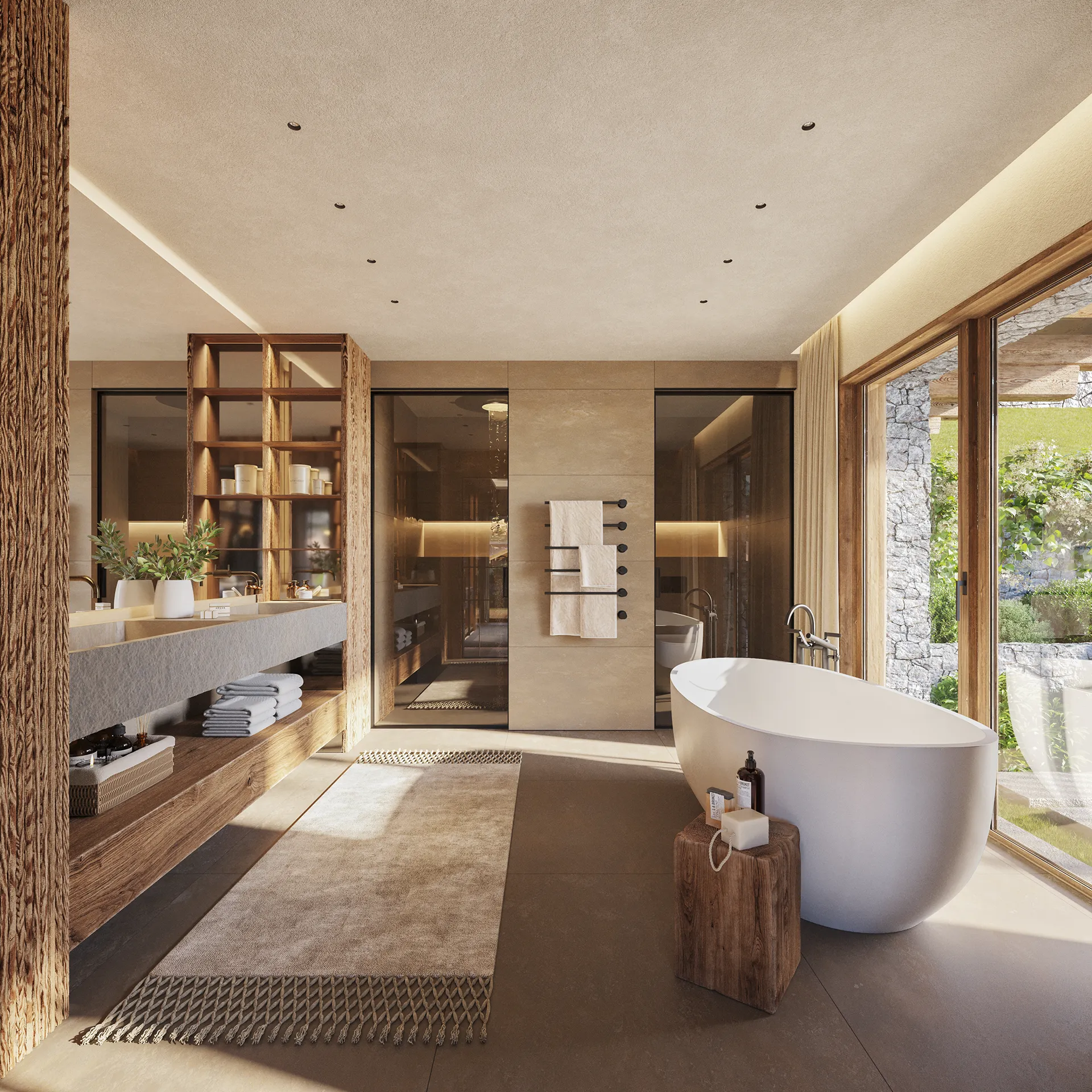 Villa Kitzbühel Austria Bathroom Architecture Visualisation