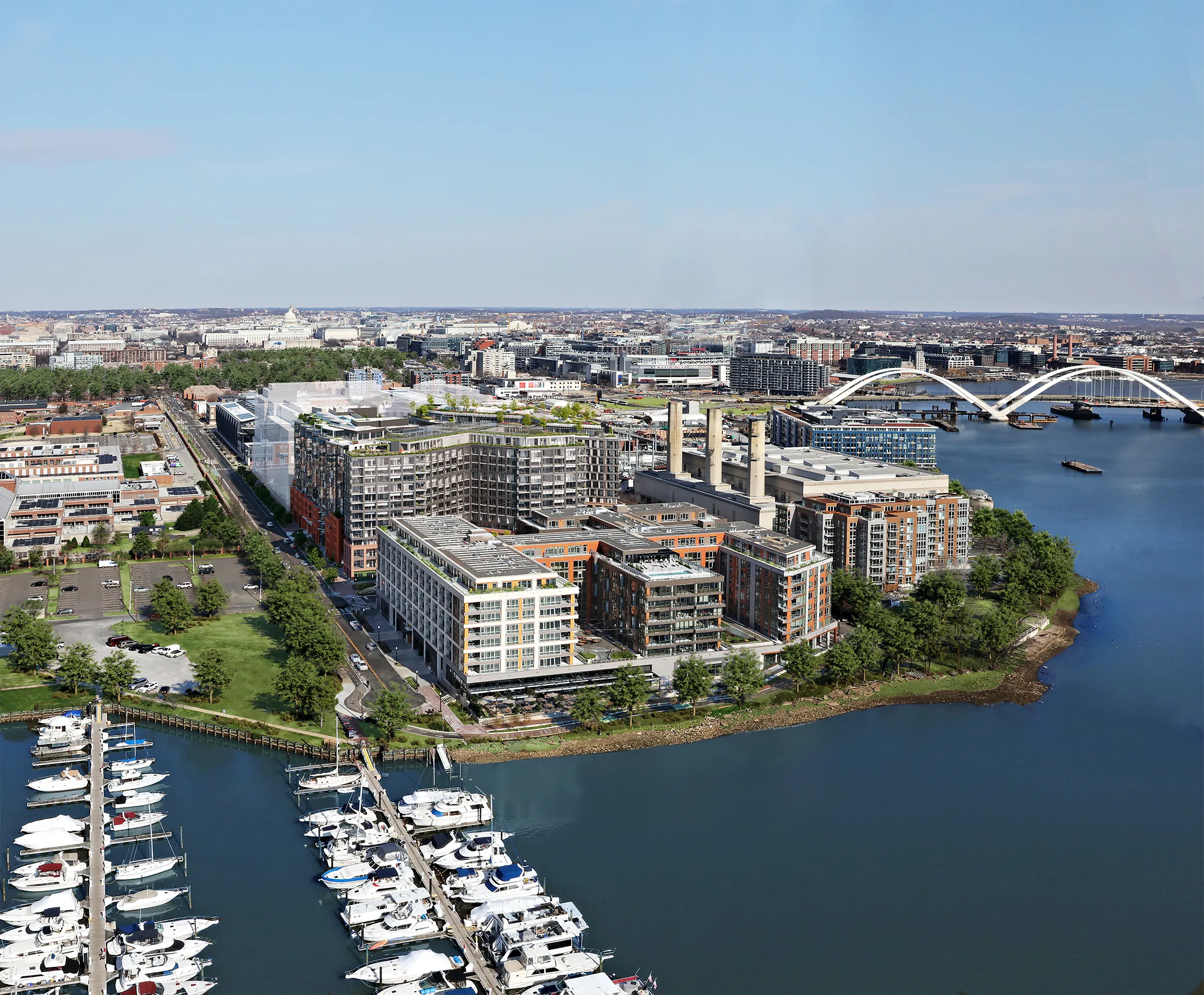 The Stacks Masterplan Washington Usa Aerial view Architecture Vr
