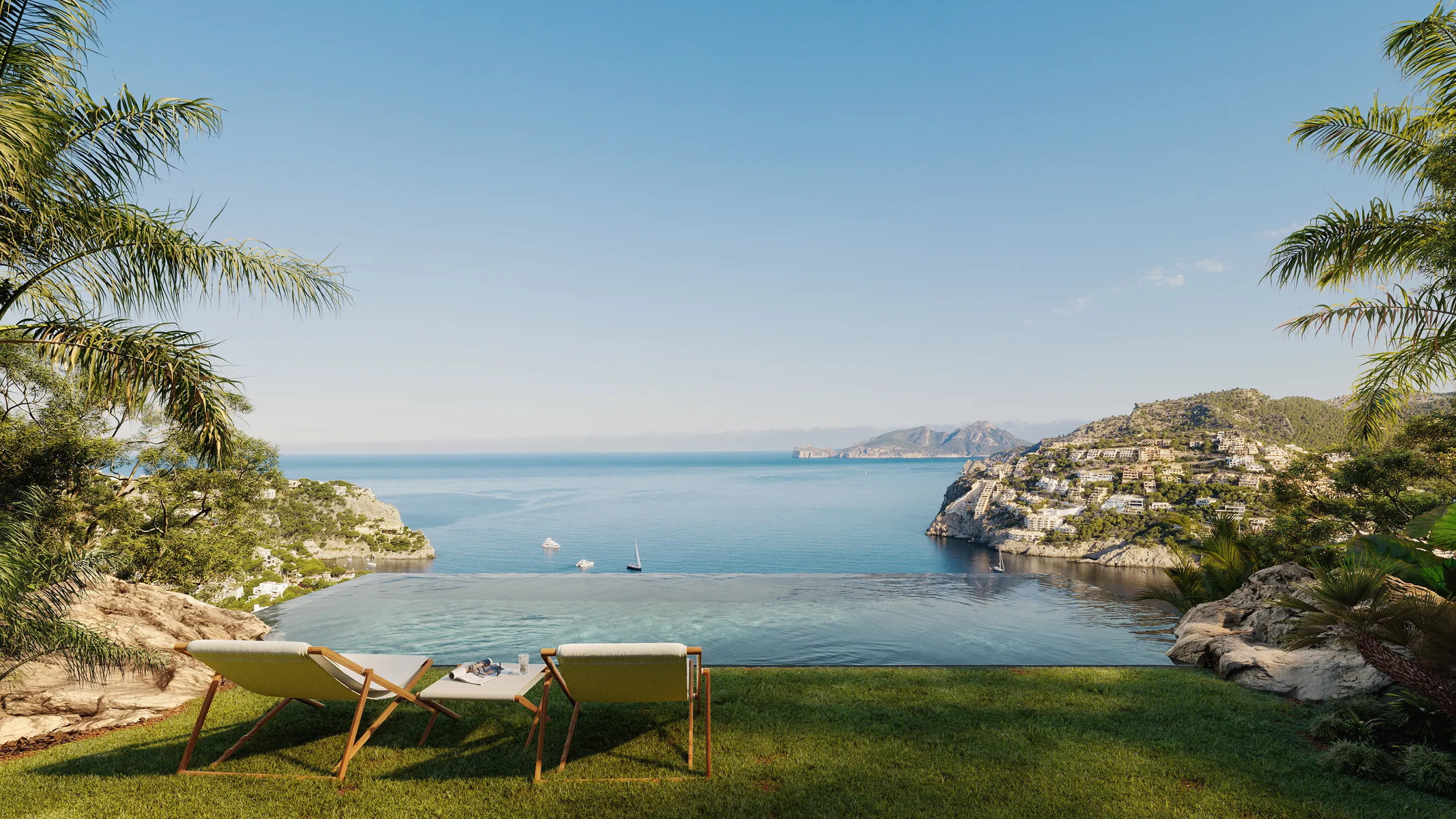 Villa Wabisabi Andratx Mallorca Pool architectural cgi