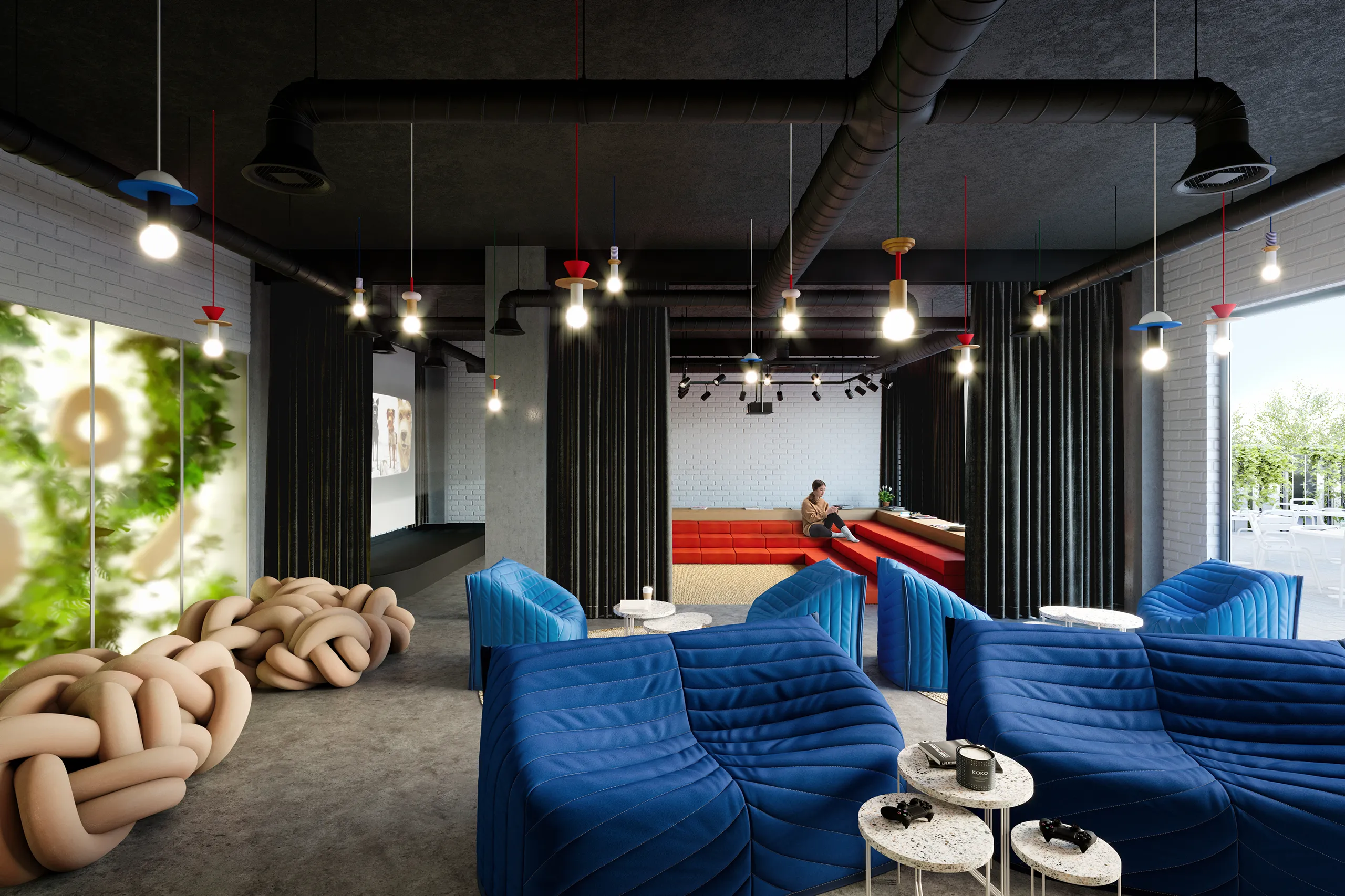 Residencia Aleu Barcelona Common Areas architectural cgi