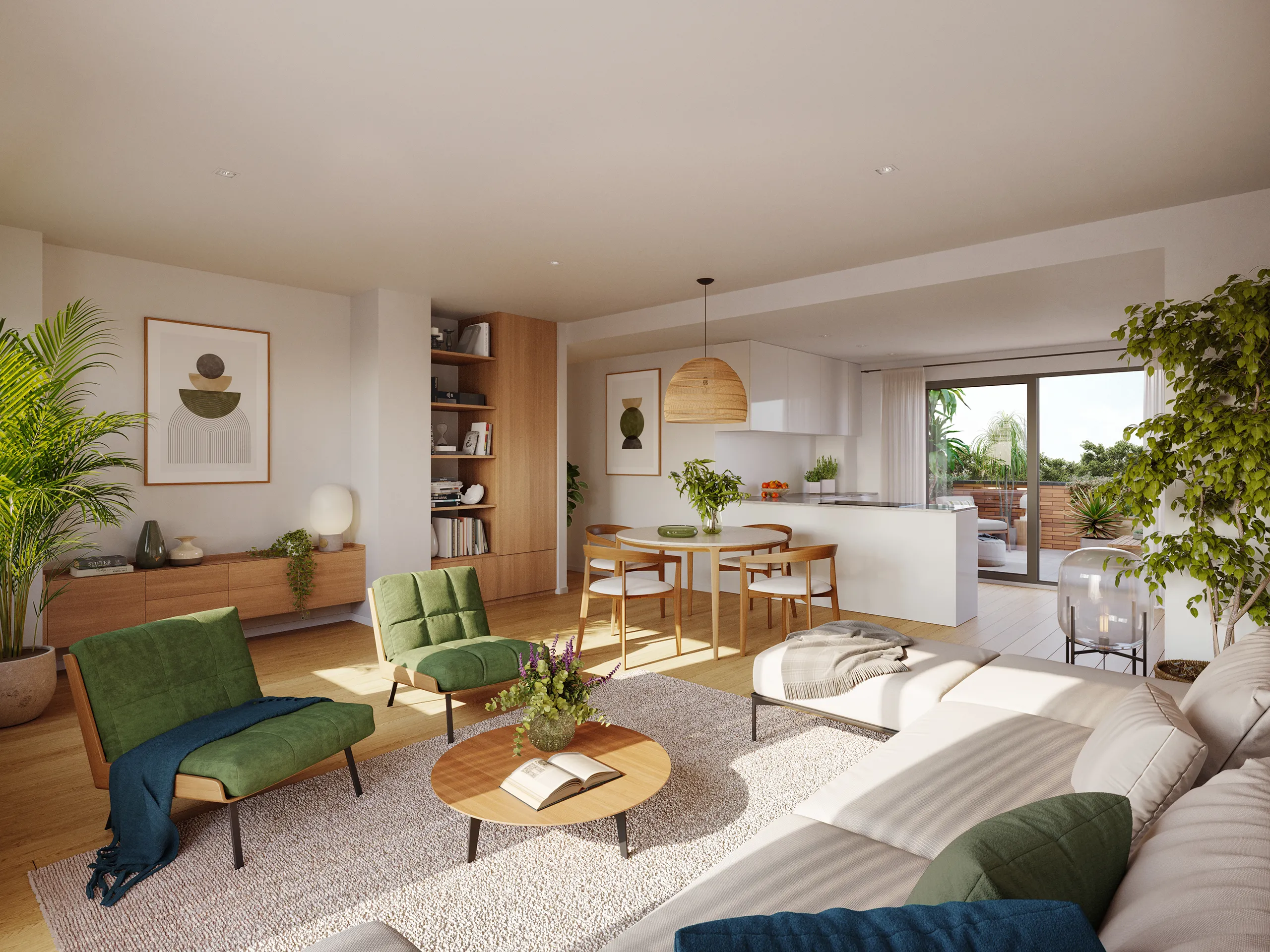 Ilex Piso Colmenar Viejo Madrid Living real estate cgi