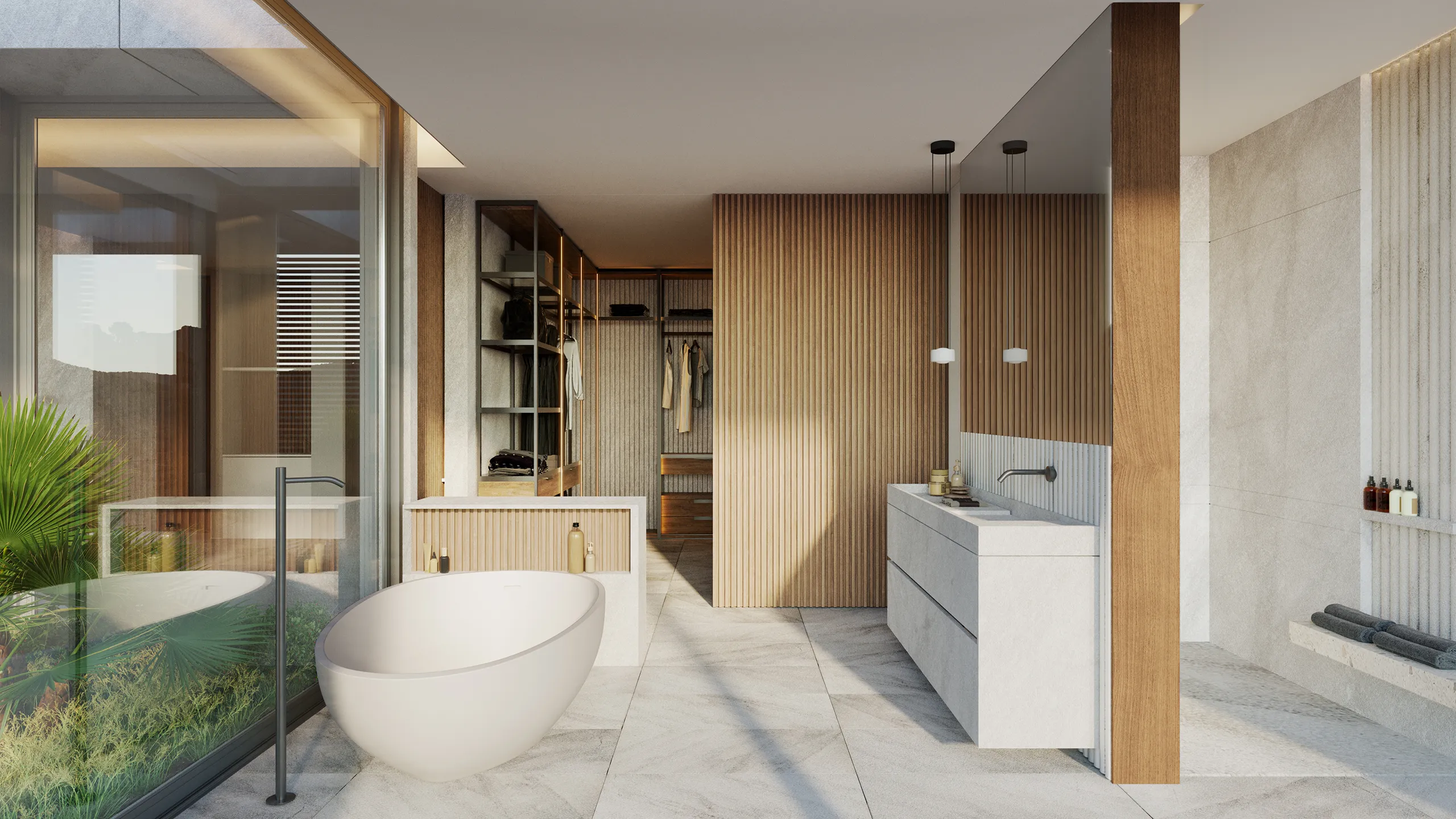 Villa High End Andratx Mallorca Bathroom architectural rendering
