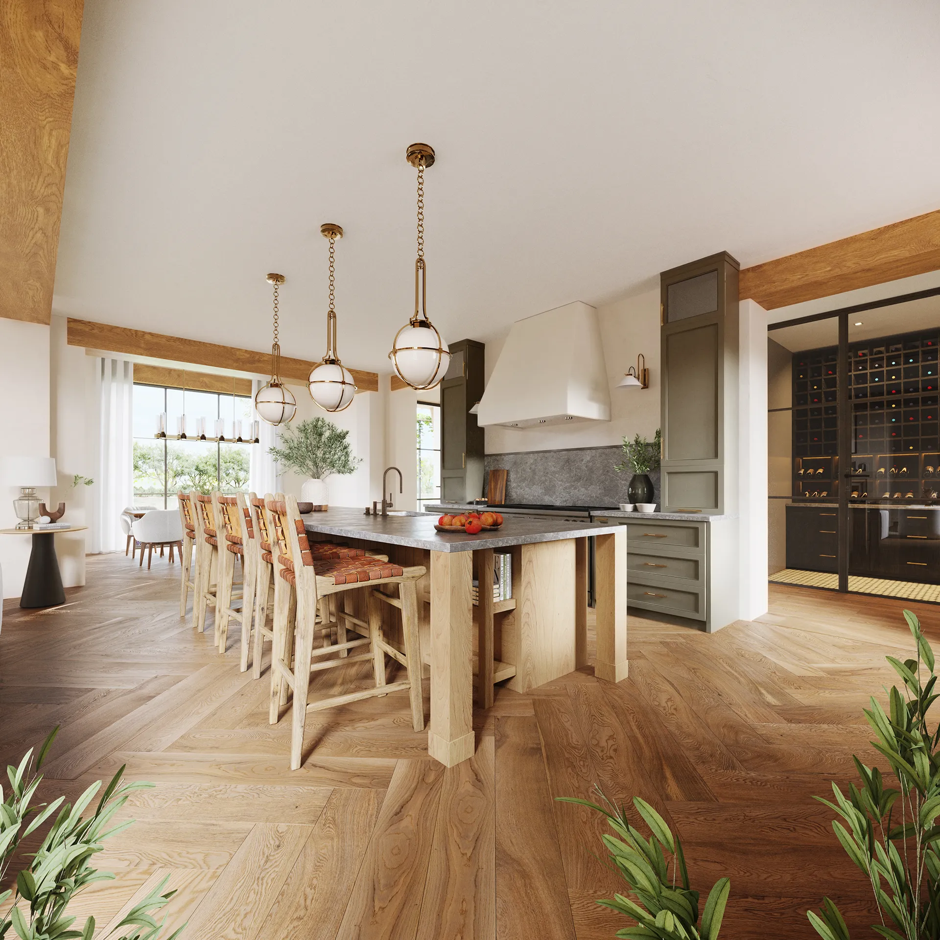House Laguna Usa Kitchen Hyperrealistic Virtual Tour