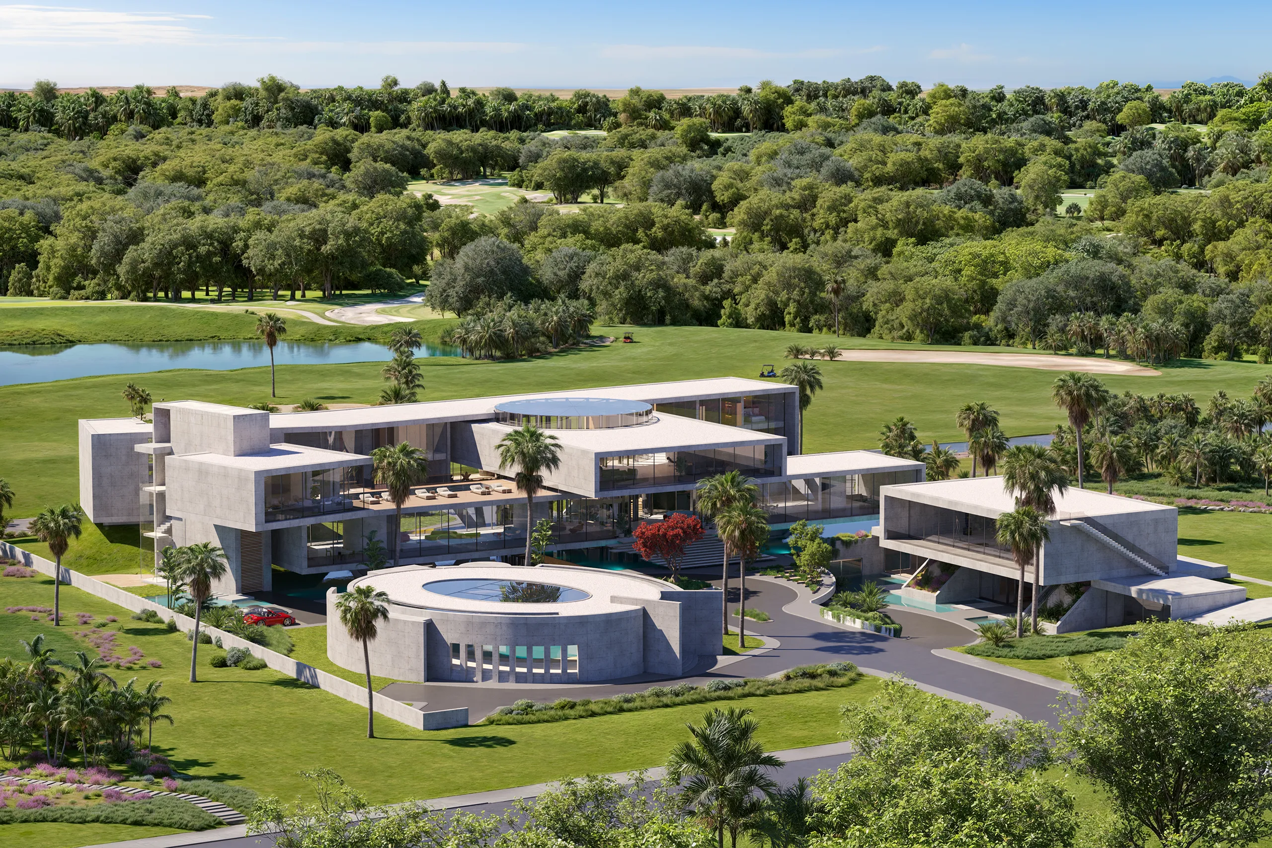 Estate Dubai Aerial view Real Estate Visualisation