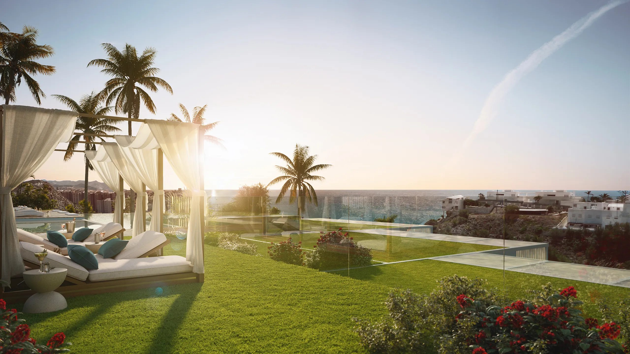 Houses Bolnou Alicante Garden Photorealistic 3D