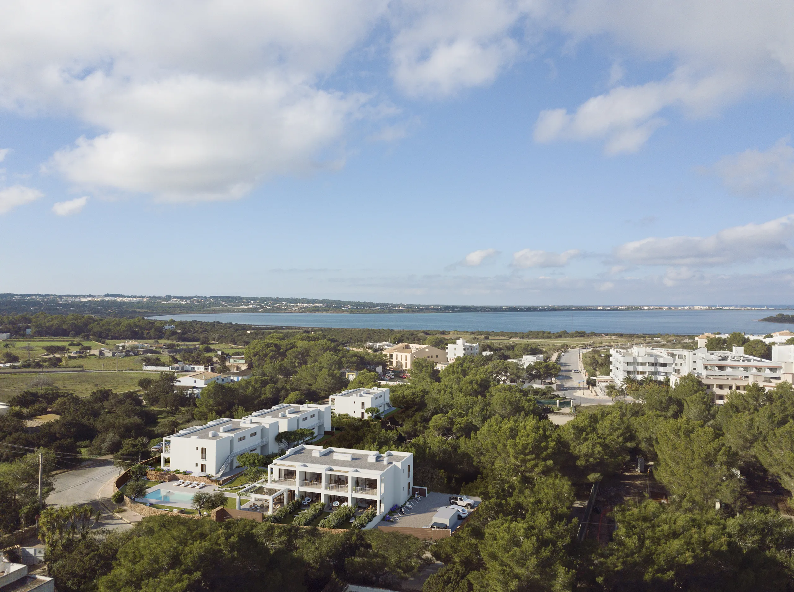 Apartamentos Punta Prima Formentera sala estar Visualizacion arquitectonicas