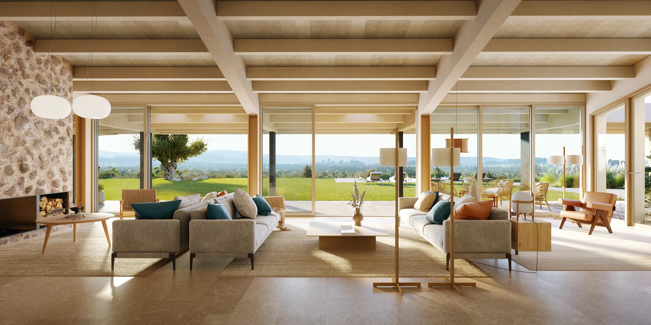 House Bunyola Mallorca Dining Real Estate 3D