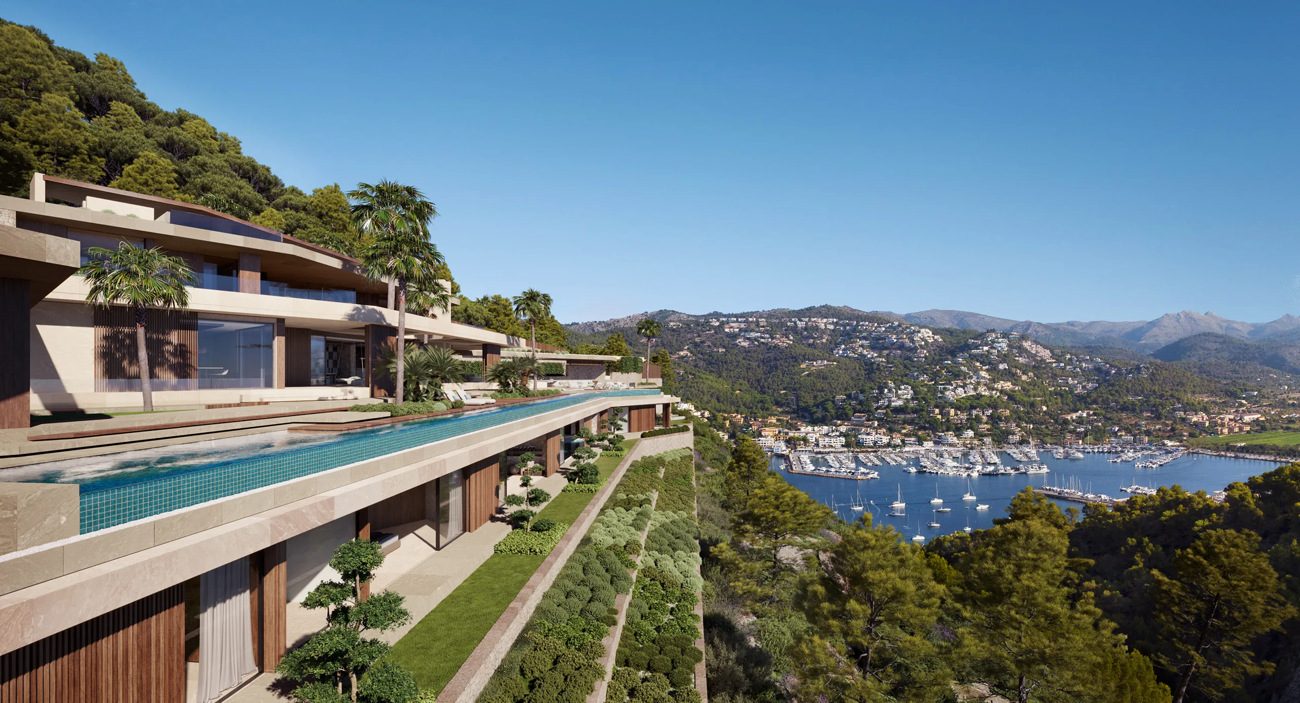 Villa Port Andratx Mallorca Pool Hyperrealistic Renders
