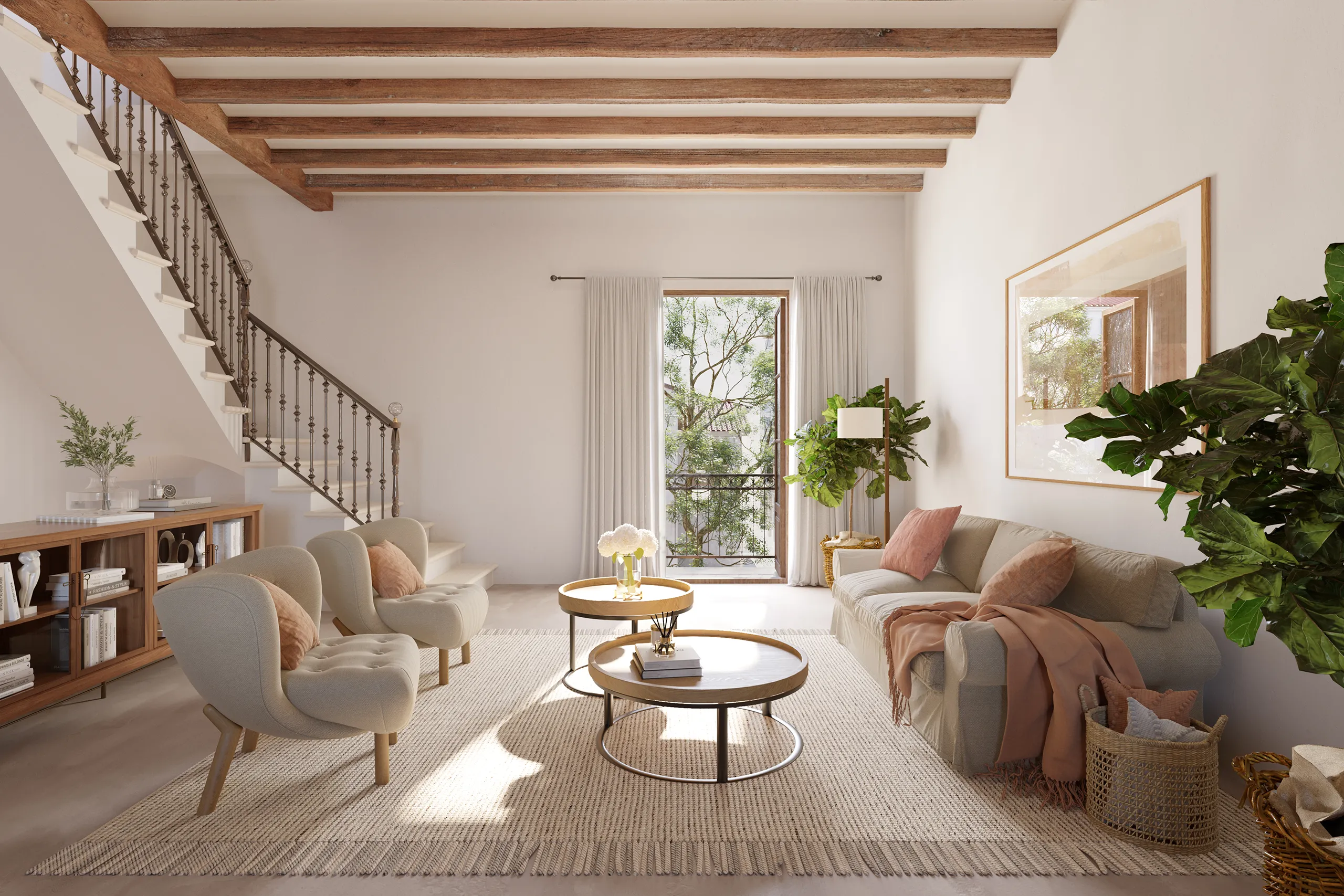 House Rosa Apartments Oklahoma Usa Living hyperrealistic renders